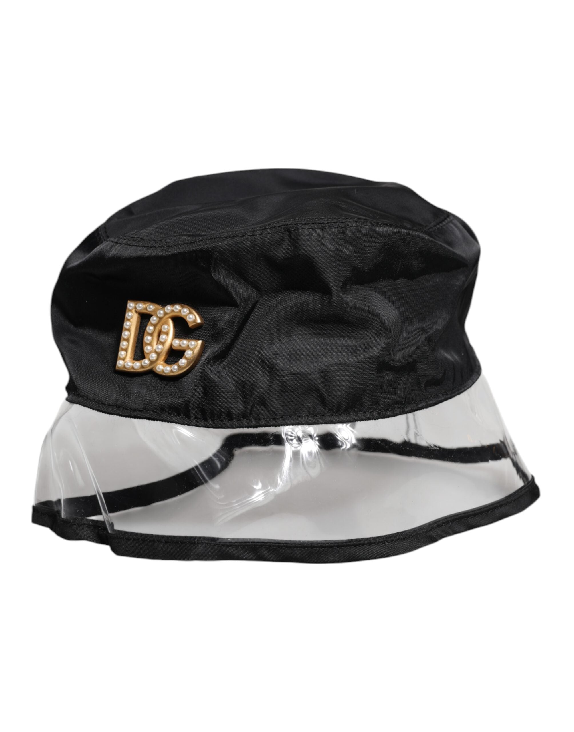 Dolce &amp; Gabbana – Fischerhut aus Nylon und PVC mit DG-Logo in Schwarz