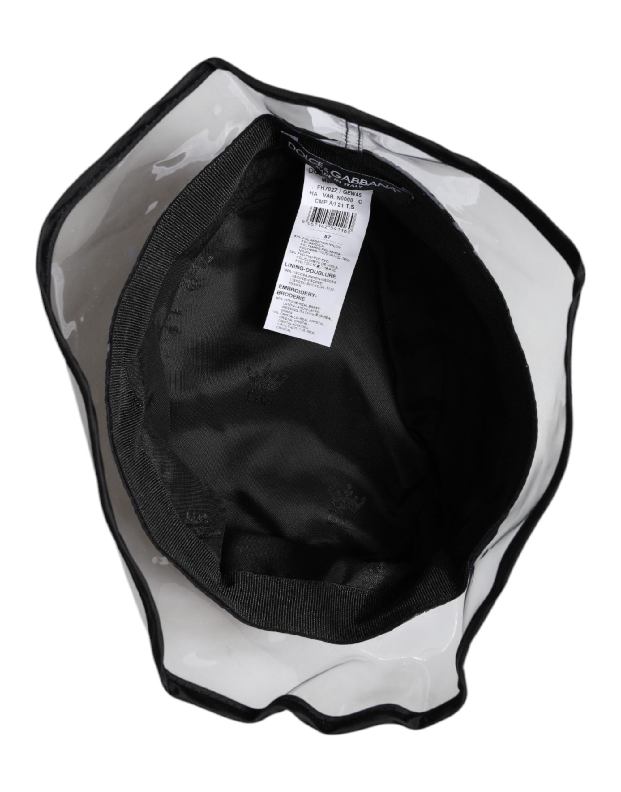 Dolce &amp; Gabbana – Fischerhut aus Nylon und PVC mit DG-Logo in Schwarz