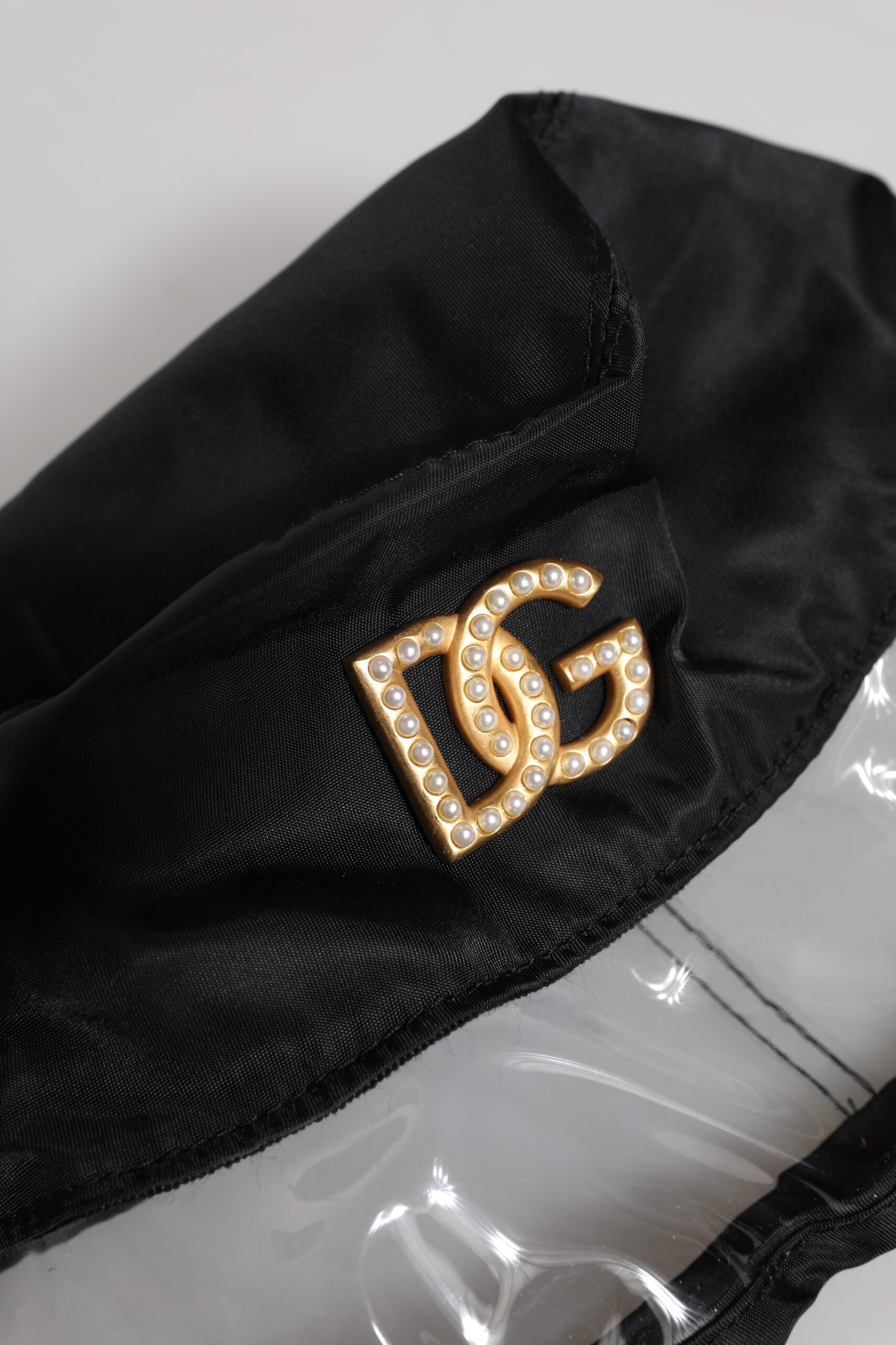 Dolce &amp; Gabbana – Fischerhut aus Nylon und PVC mit DG-Logo in Schwarz