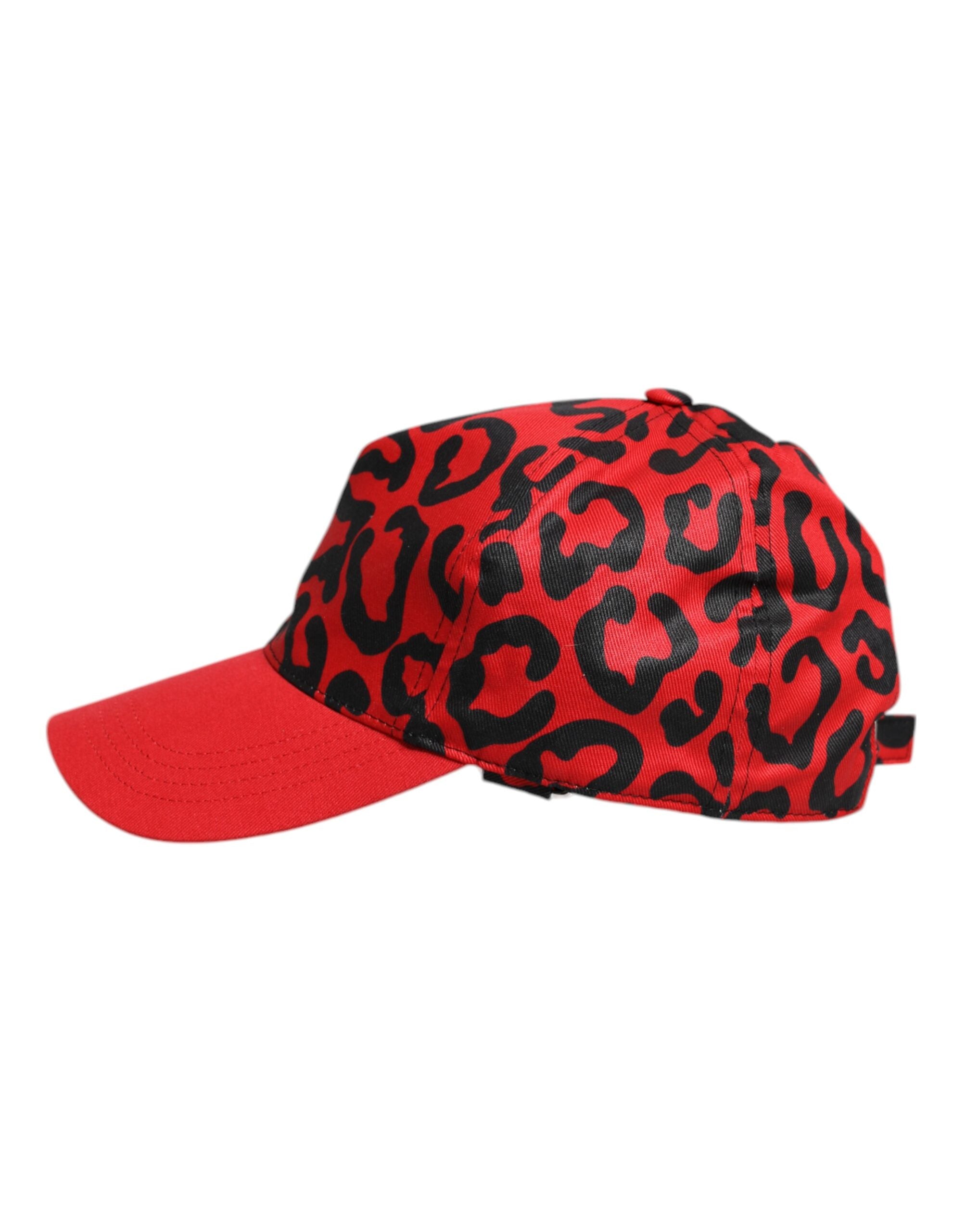Dolce &amp; Gabbana Rote 6-Panel-Baseballkappe aus Baumwolle für Damen