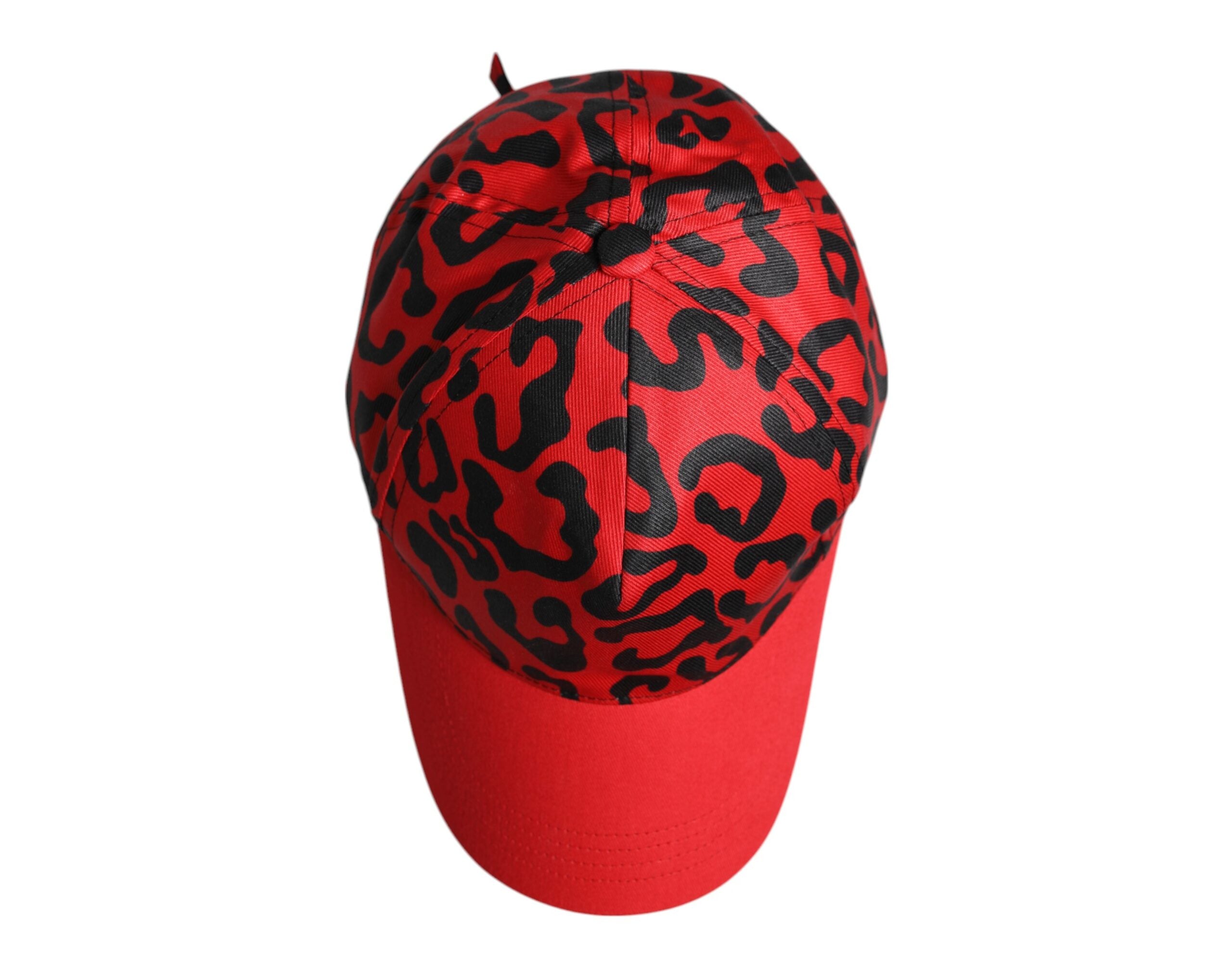 Dolce &amp; Gabbana Rote 6-Panel-Baseballkappe aus Baumwolle für Damen