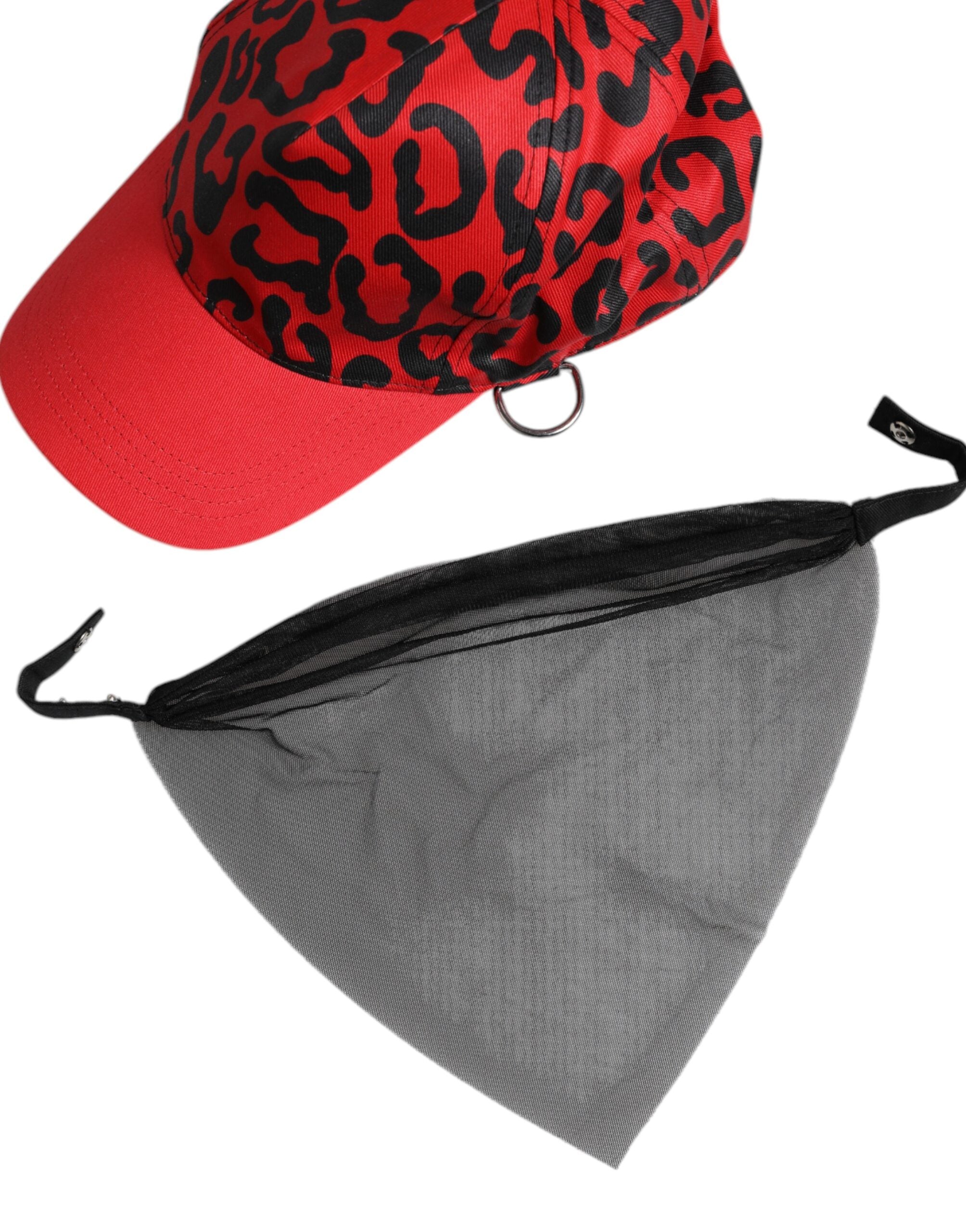 Dolce &amp; Gabbana Rote 6-Panel-Baseballkappe aus Baumwolle für Damen