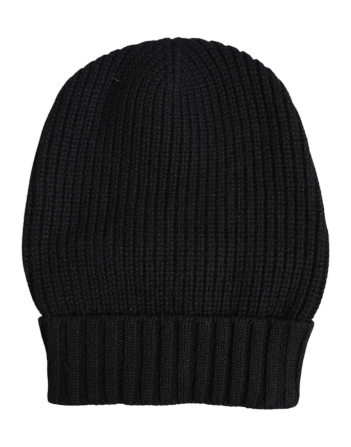 Dolce &amp; Gabbana – Schwarze Wintermütze aus Kaschmir