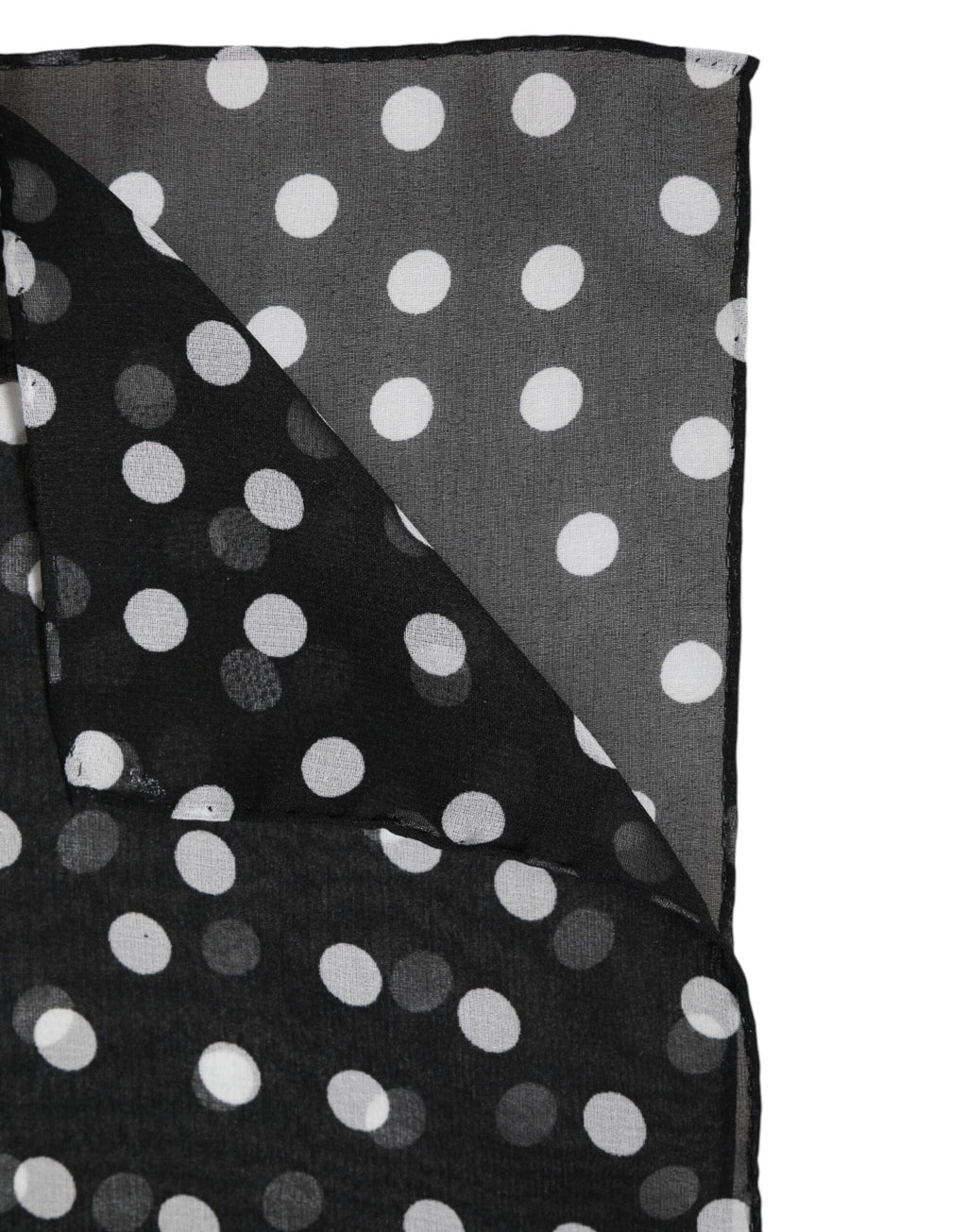 Dolce &amp; Gabbana – Schwarzer Wickelschal aus Polyester mit Punkten