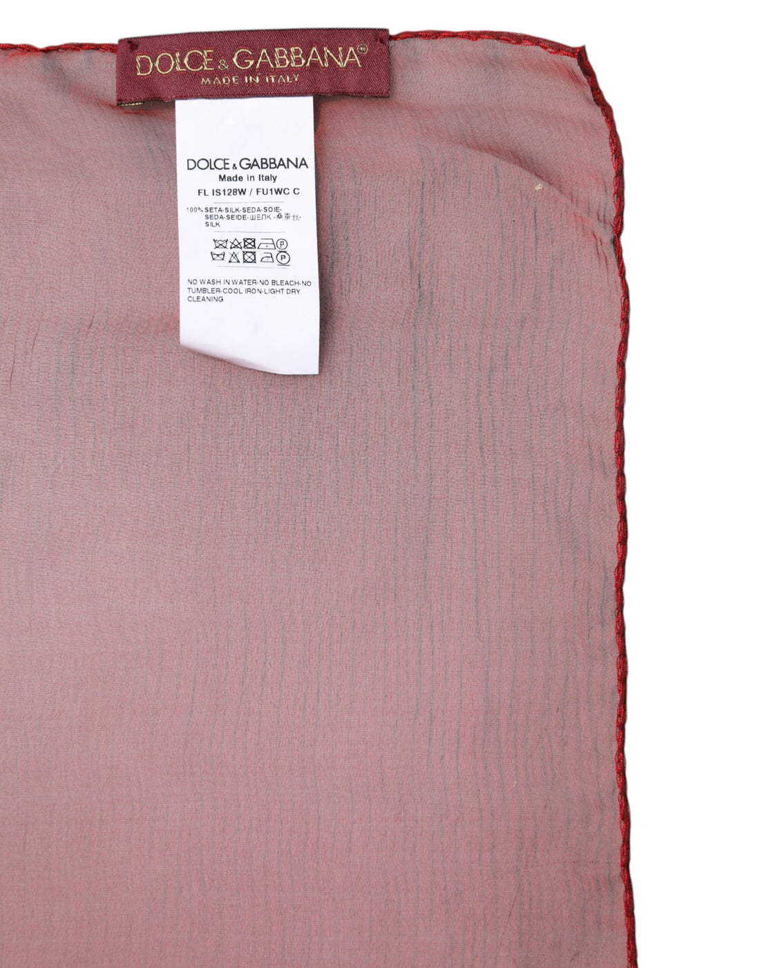 Dolce &amp; Gabbana Roter rechteckiger Seidenschal für Damen