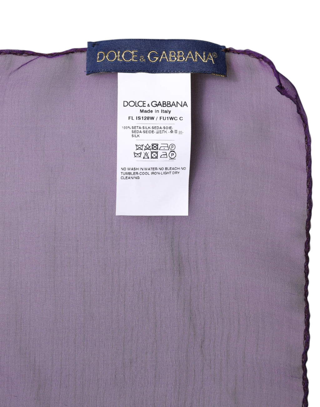 Dolce &amp; Gabbana – Lilafarbener rechteckiger Wickelschal aus Seide