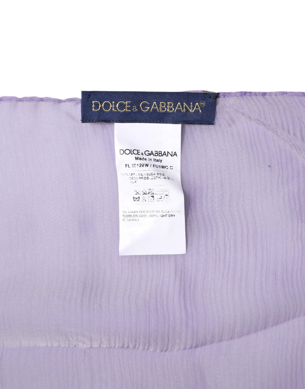 Dolce &amp; Gabbana – Lilafarbener rechteckiger Wickelschal aus Seide
