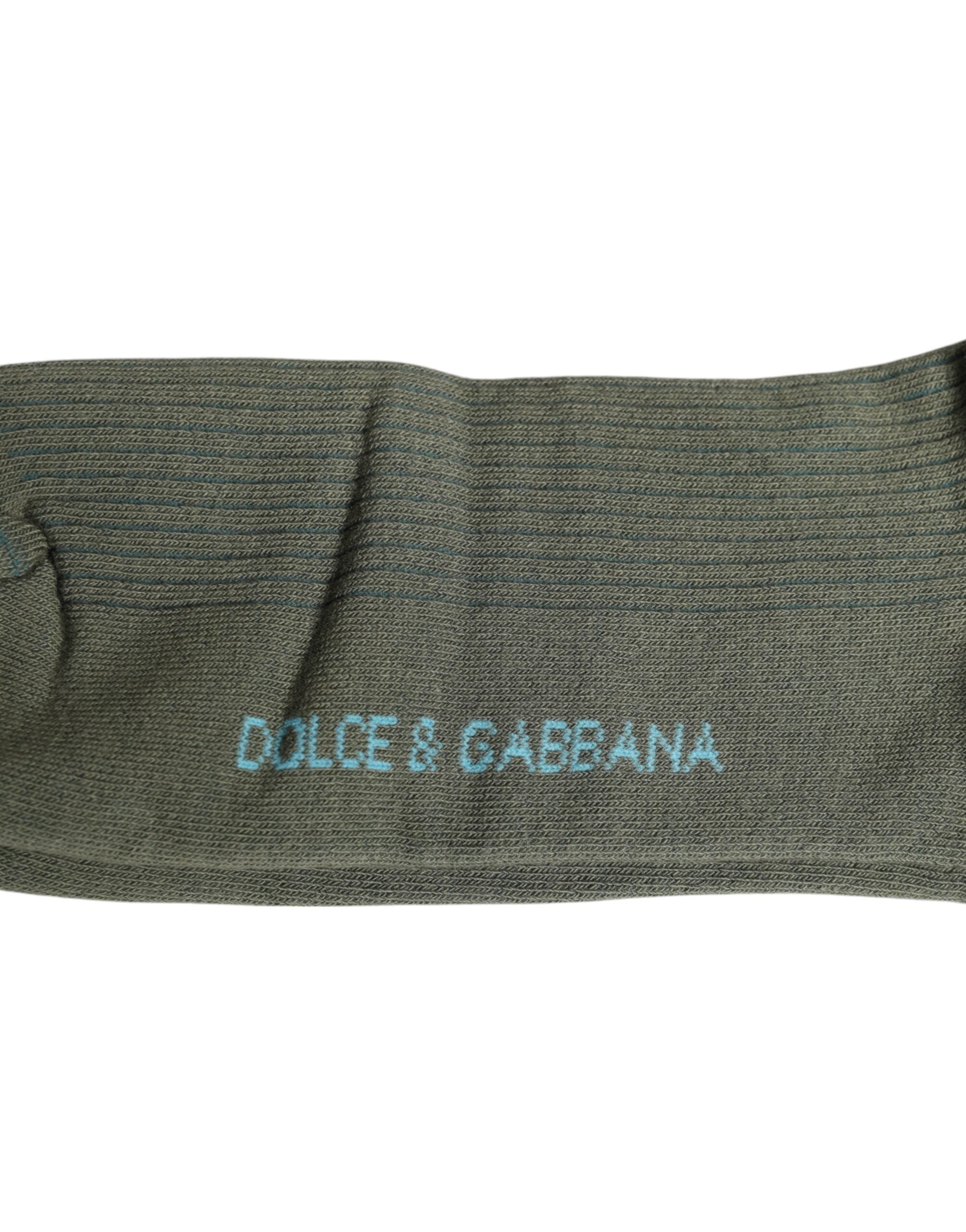 Dolce &amp; Gabbana Graue Baumwollsocken mit DG-Bärenprint