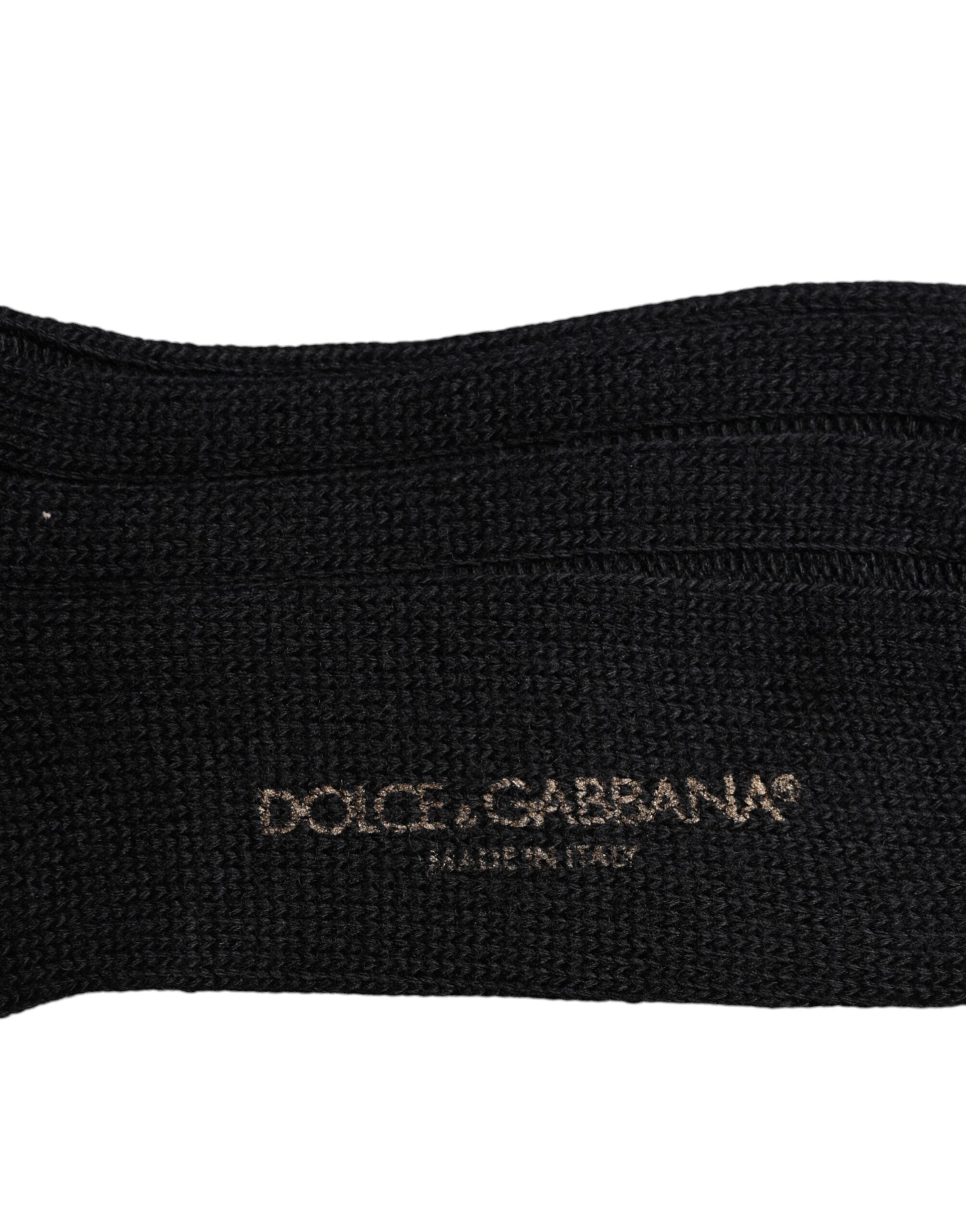 Dolce &amp; Gabbana – Wadenstrümpfe mit schwarzem DG-Logoprint