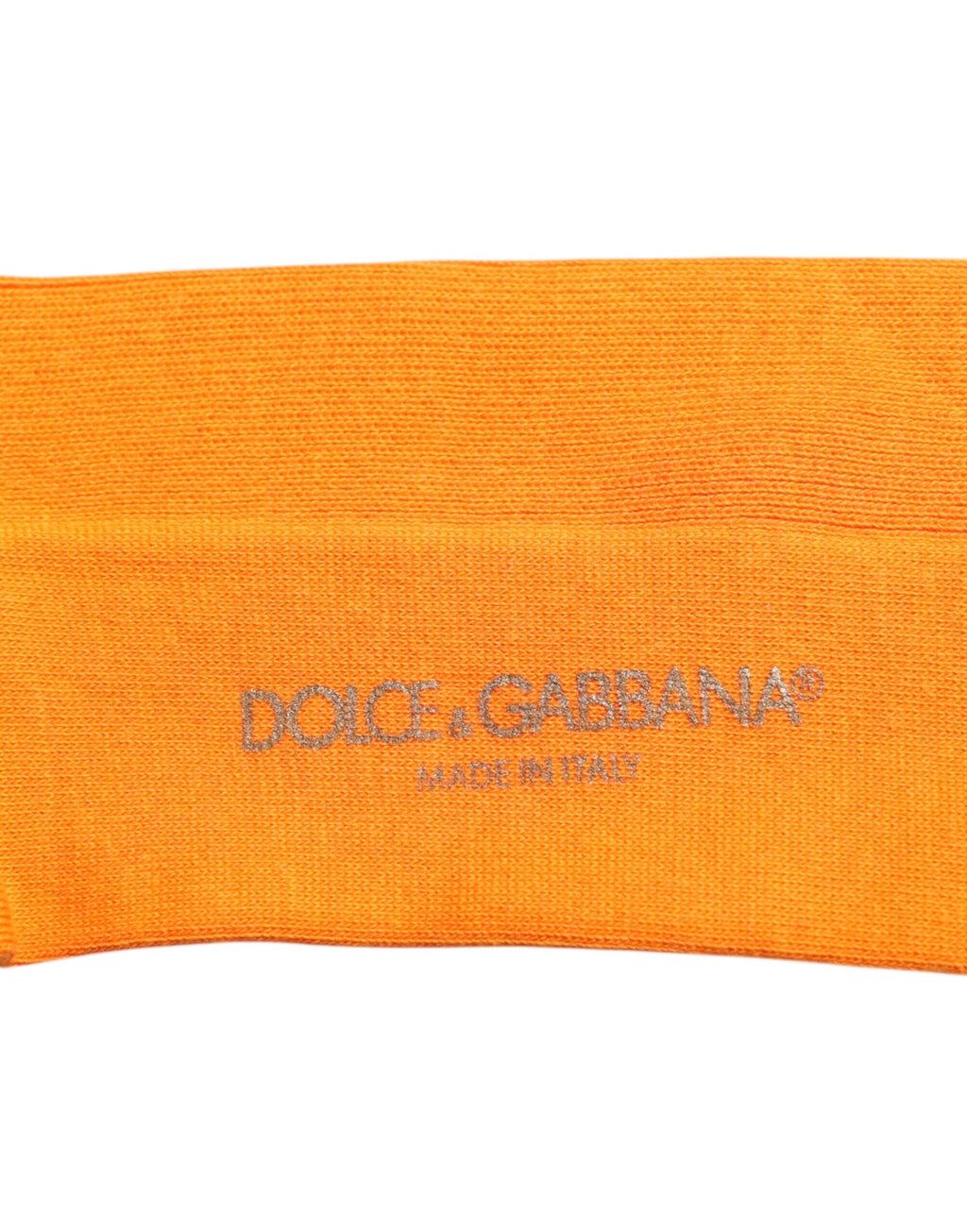 Dolce &amp; Gabbana – Wadensocken aus orangefarbener Baumwolle mit Logo