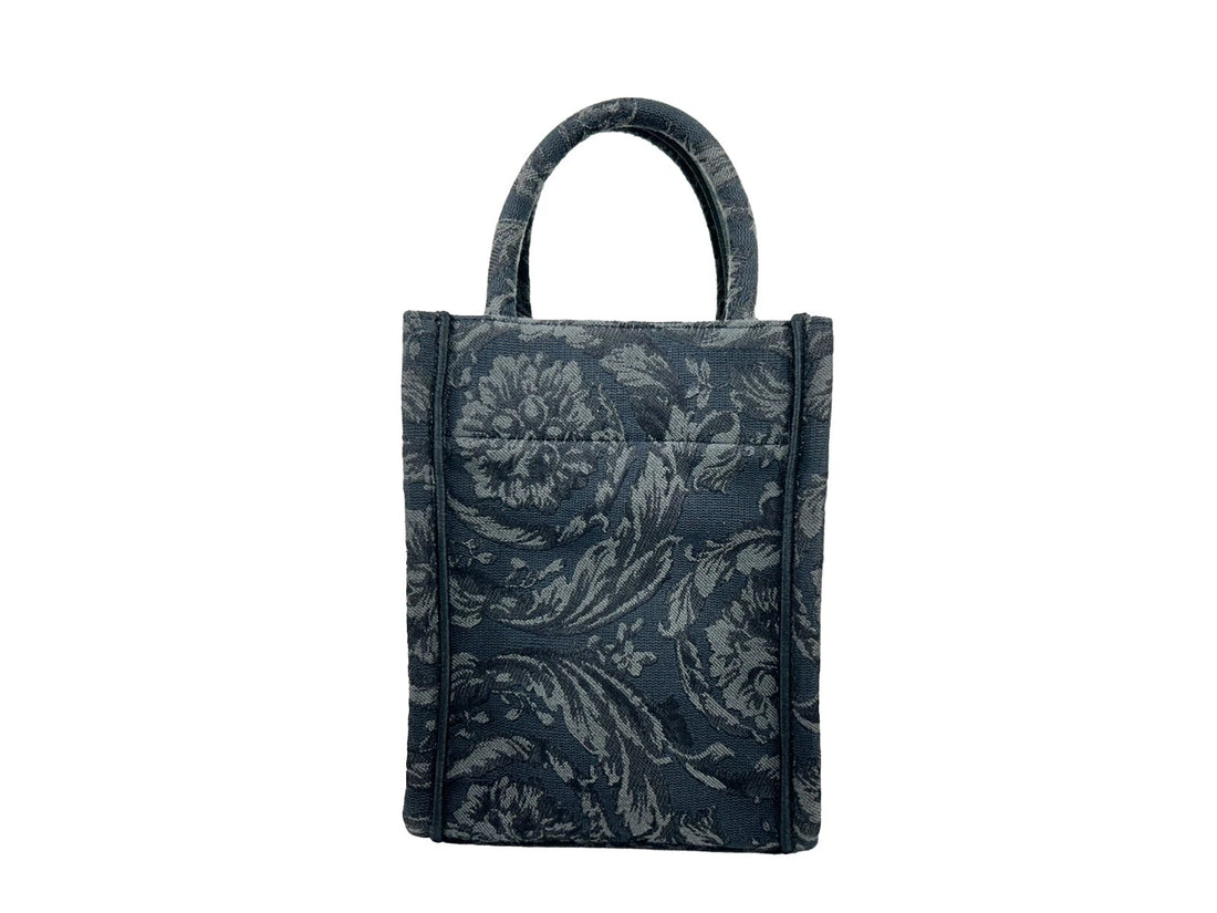 Versace Athena Barocco Mini Top Handle Tote Umhängetasche Schwarz