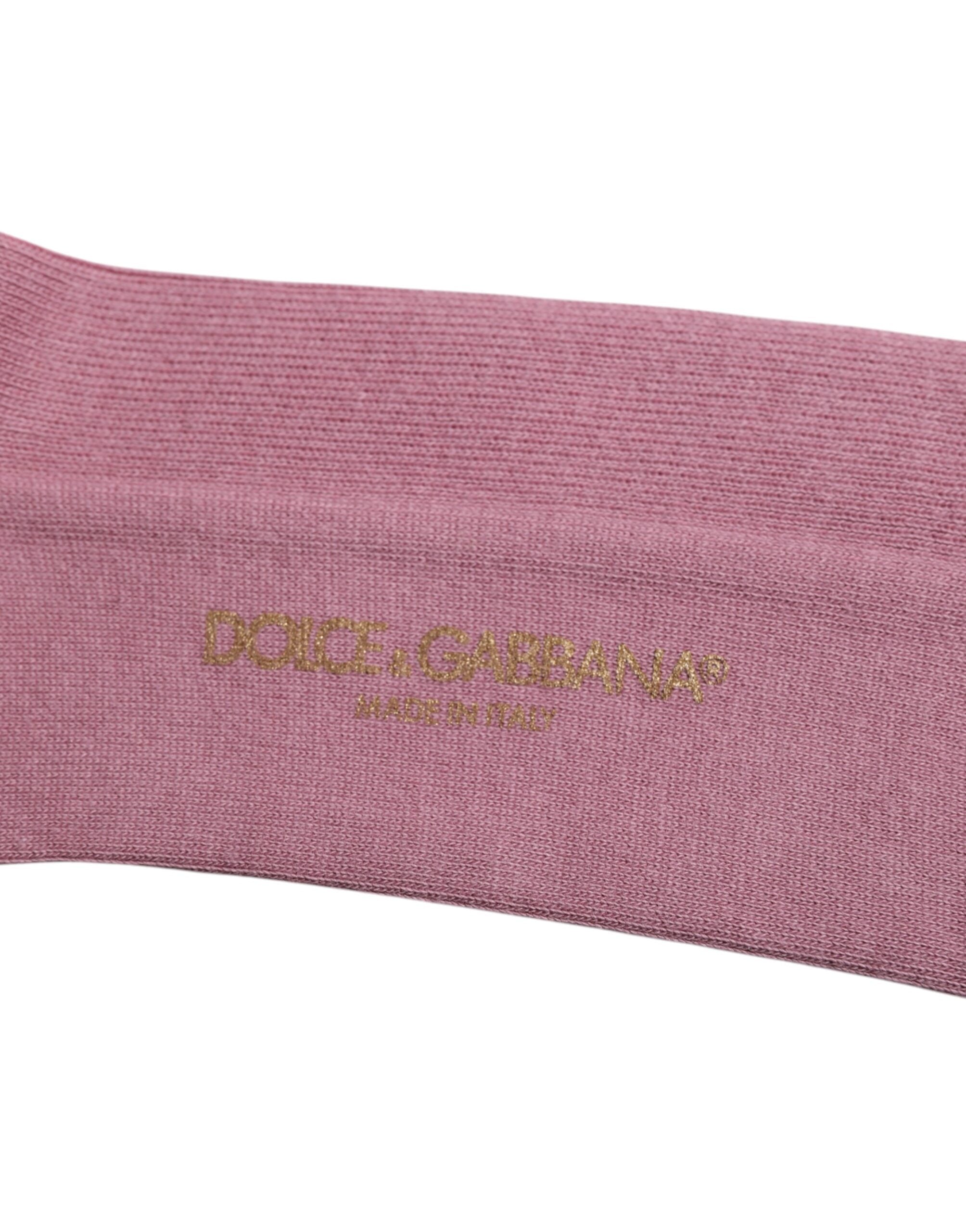Dolce &amp; Gabbana – Wadensocken aus rosa Baumwolle