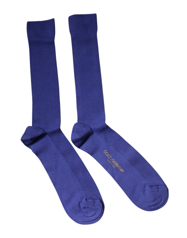 Dolce &amp; Gabbana – Wadensocken aus violetter Baumwolle mit Logo