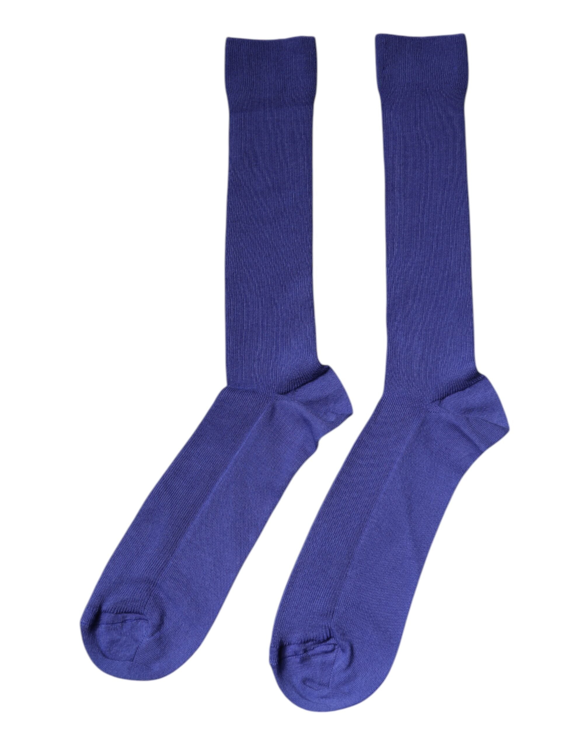 Dolce &amp; Gabbana – Wadensocken aus violetter Baumwolle mit Logo