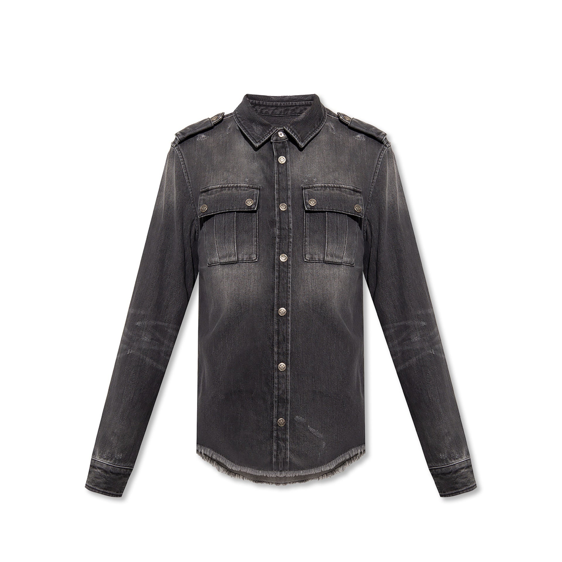 Balmain Baumwoll-Jeanshemd