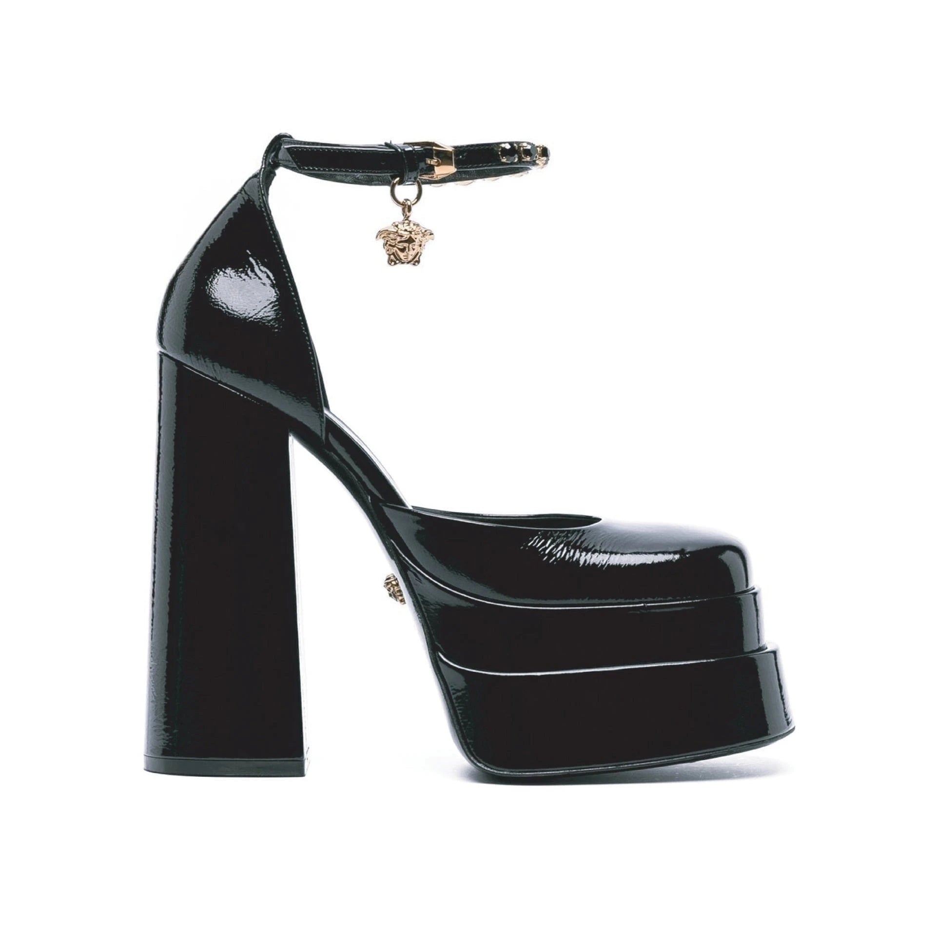 Versace Leather Platform Sandals