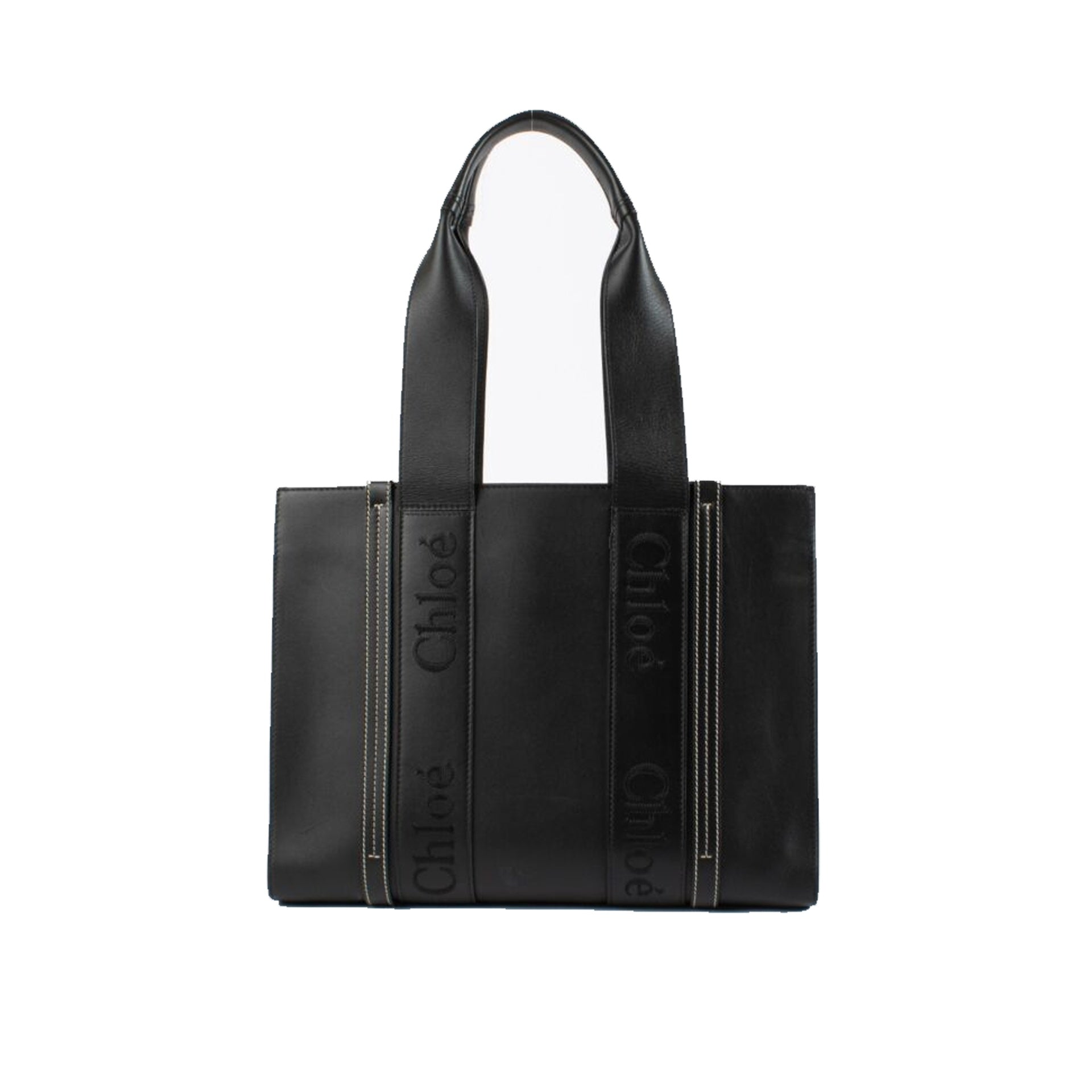 Chloe Woody Medium Leather Tote Bag