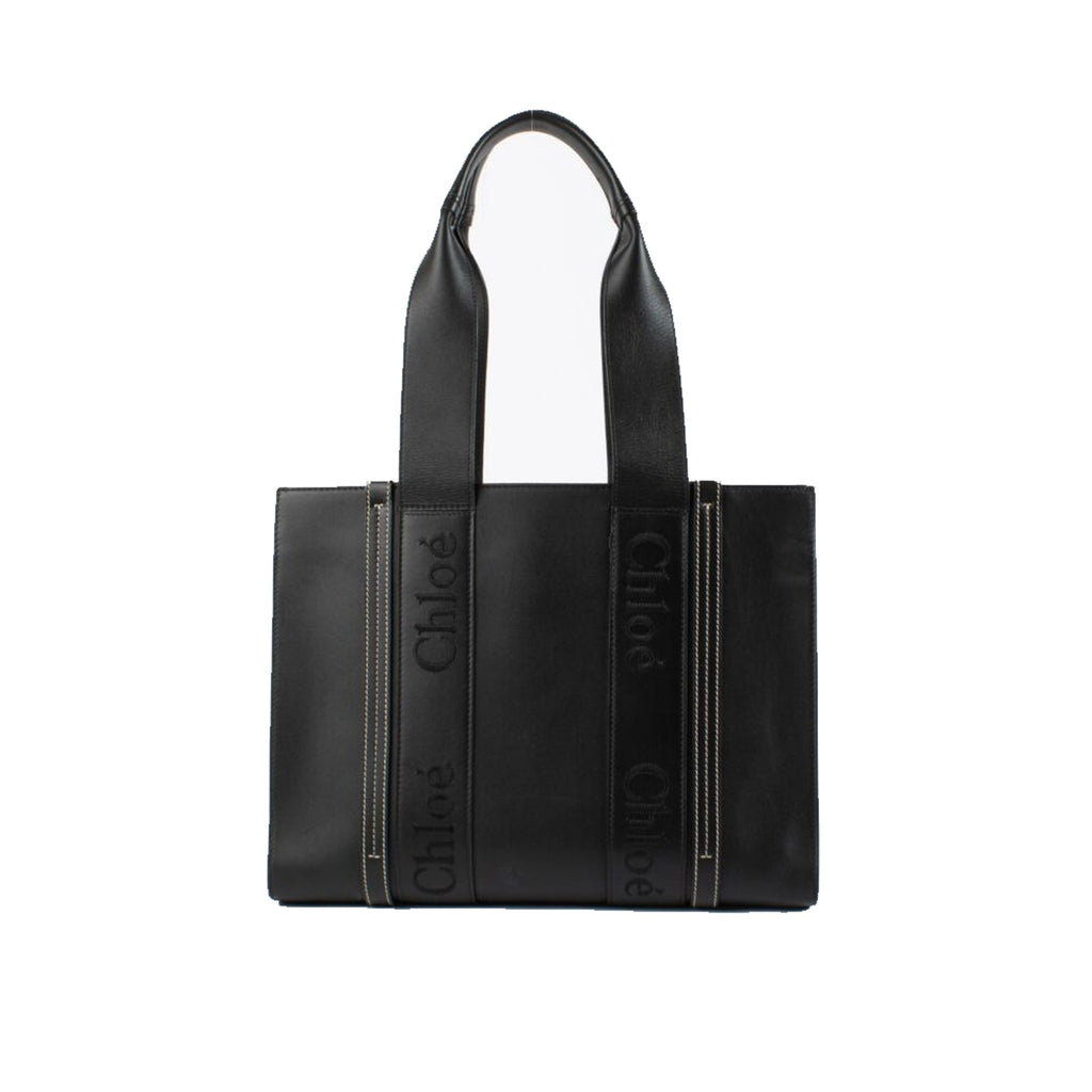 Chloe Woody Medium Leather Tote Bag