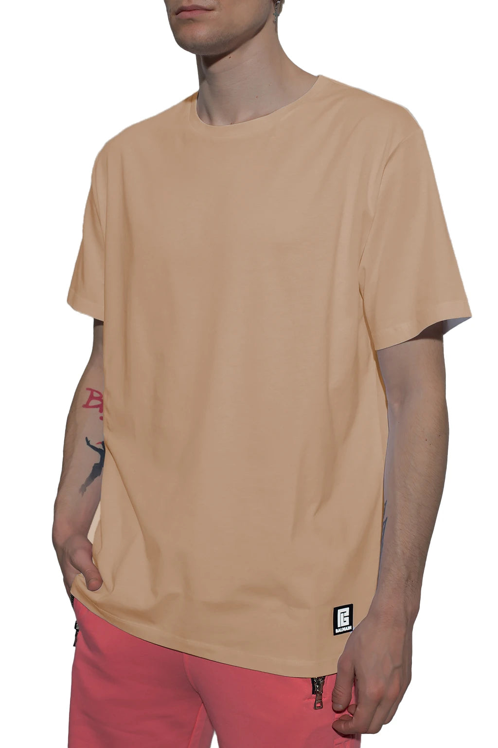Balmain T-shirt & Top Camel Man