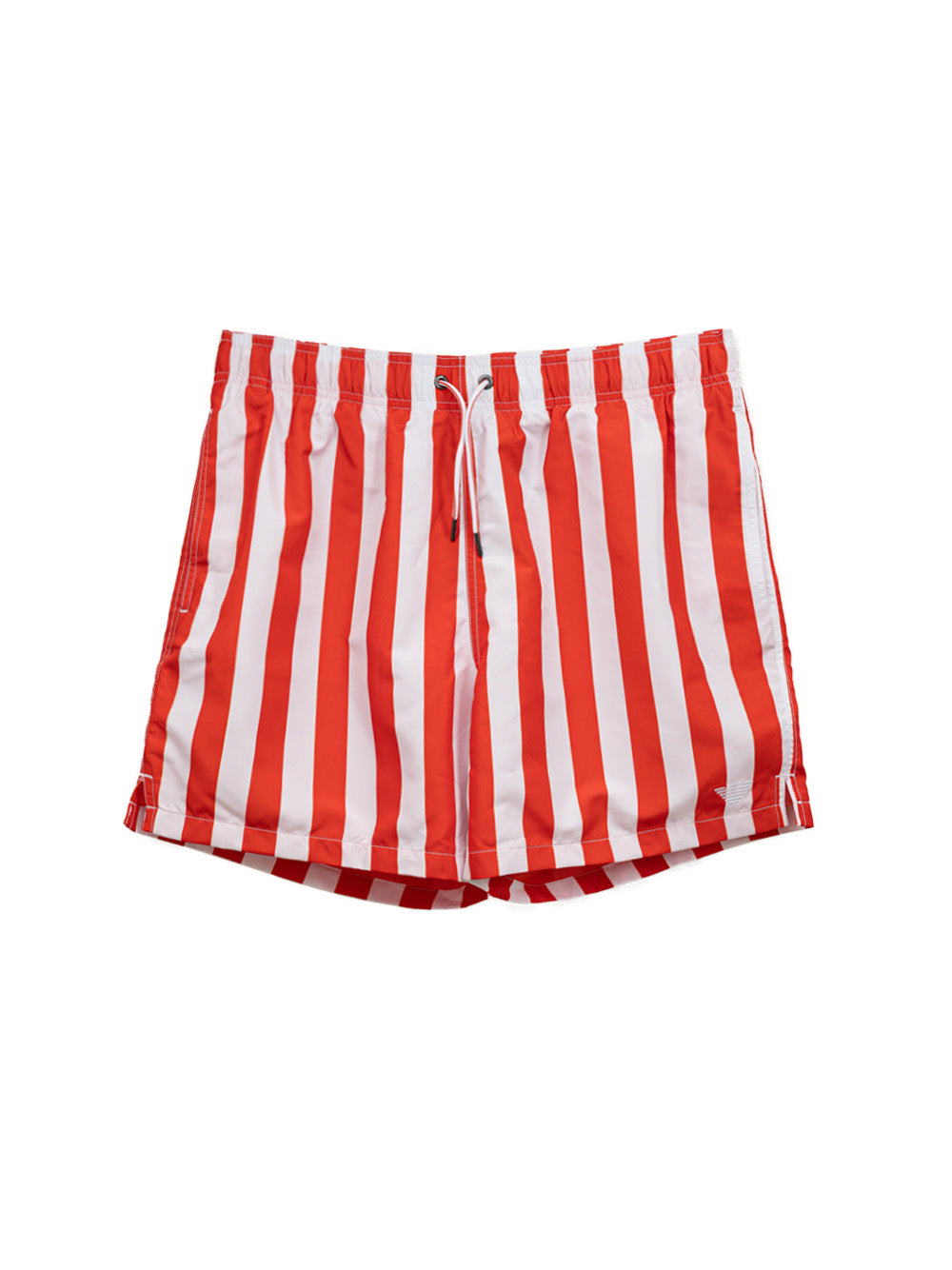 Emporio Armani Men's Red and White Stripe Swim Shorts – Siebentaschen