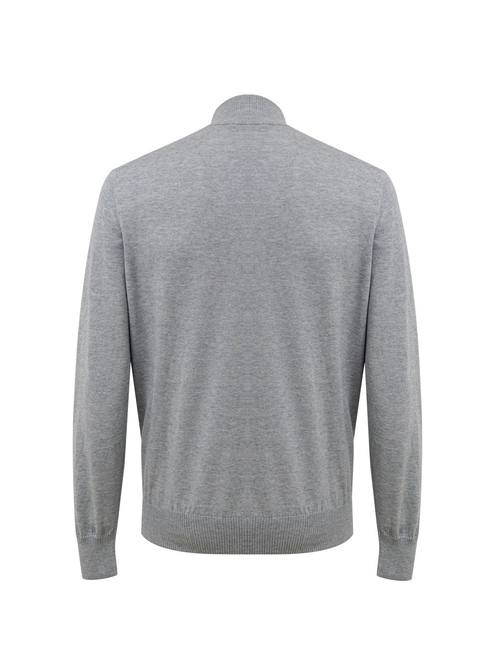Gran Sasso Long Sleeve Zip-Up Grey Sweater