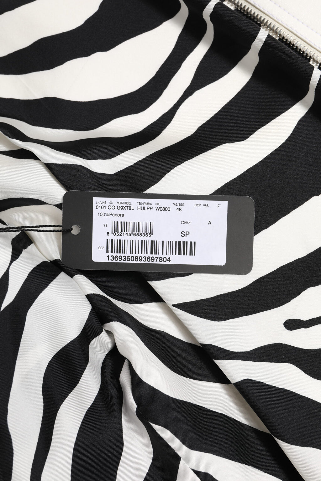 Dolce & Gabbana White Collared Full Zip Biker Coat Jacket