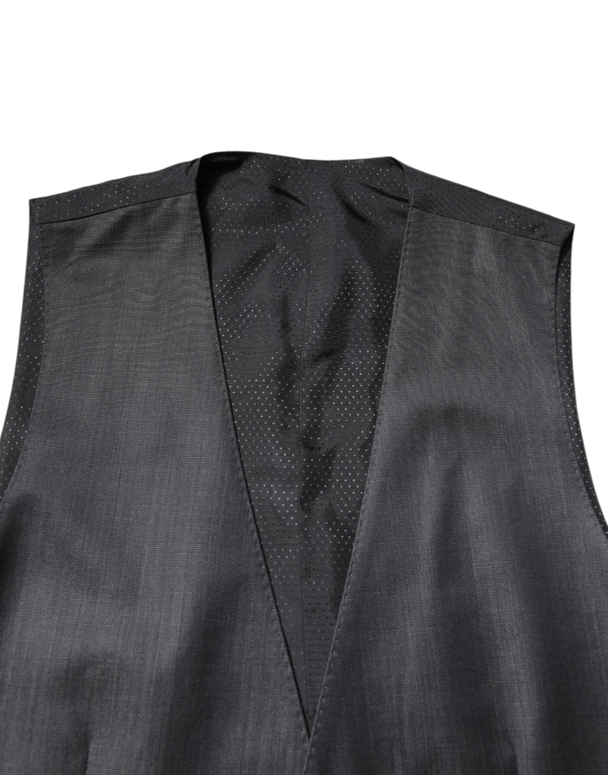 Dolce &amp; Gabbana Schwarze Wollweste, formelle Weste