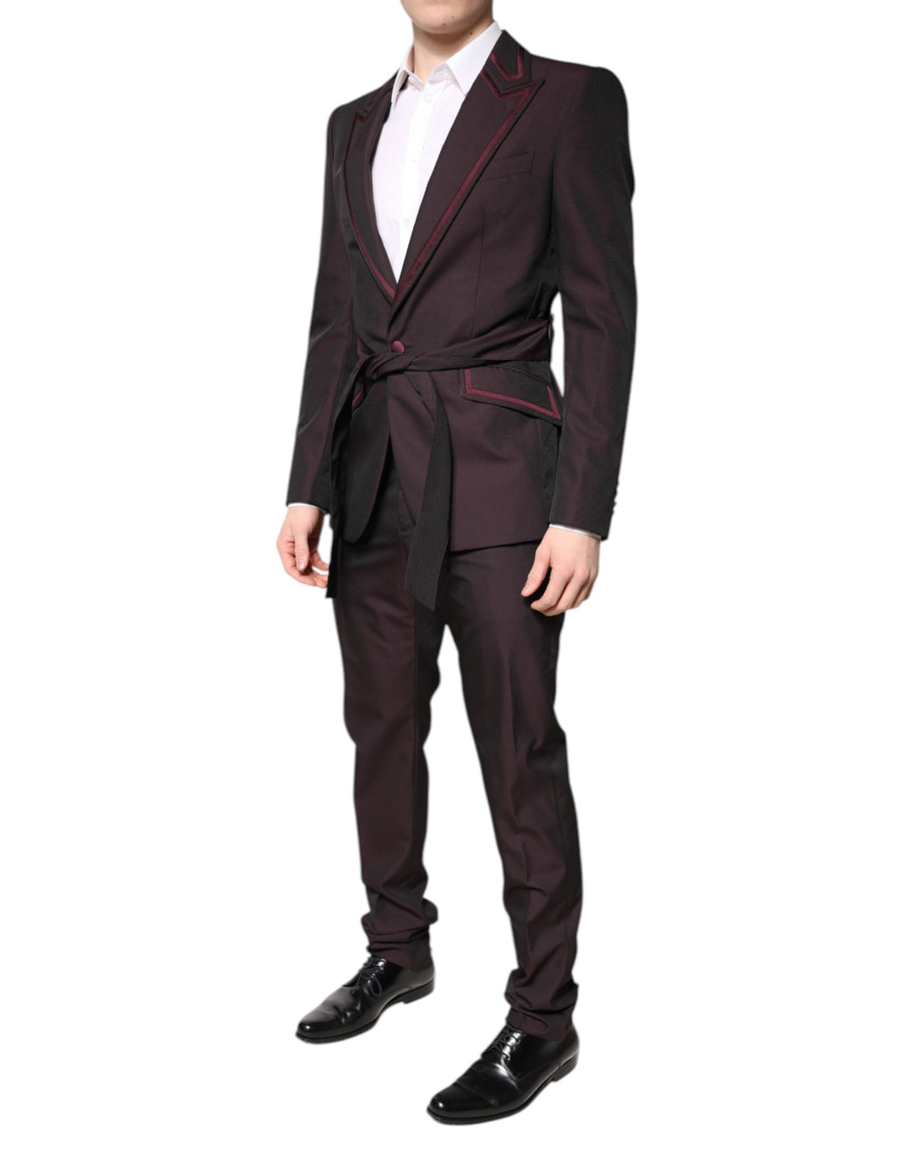 Dolce &amp; Gabbana – Kastanienbrauner, einreihiger, formeller, zweiteiliger Anzug