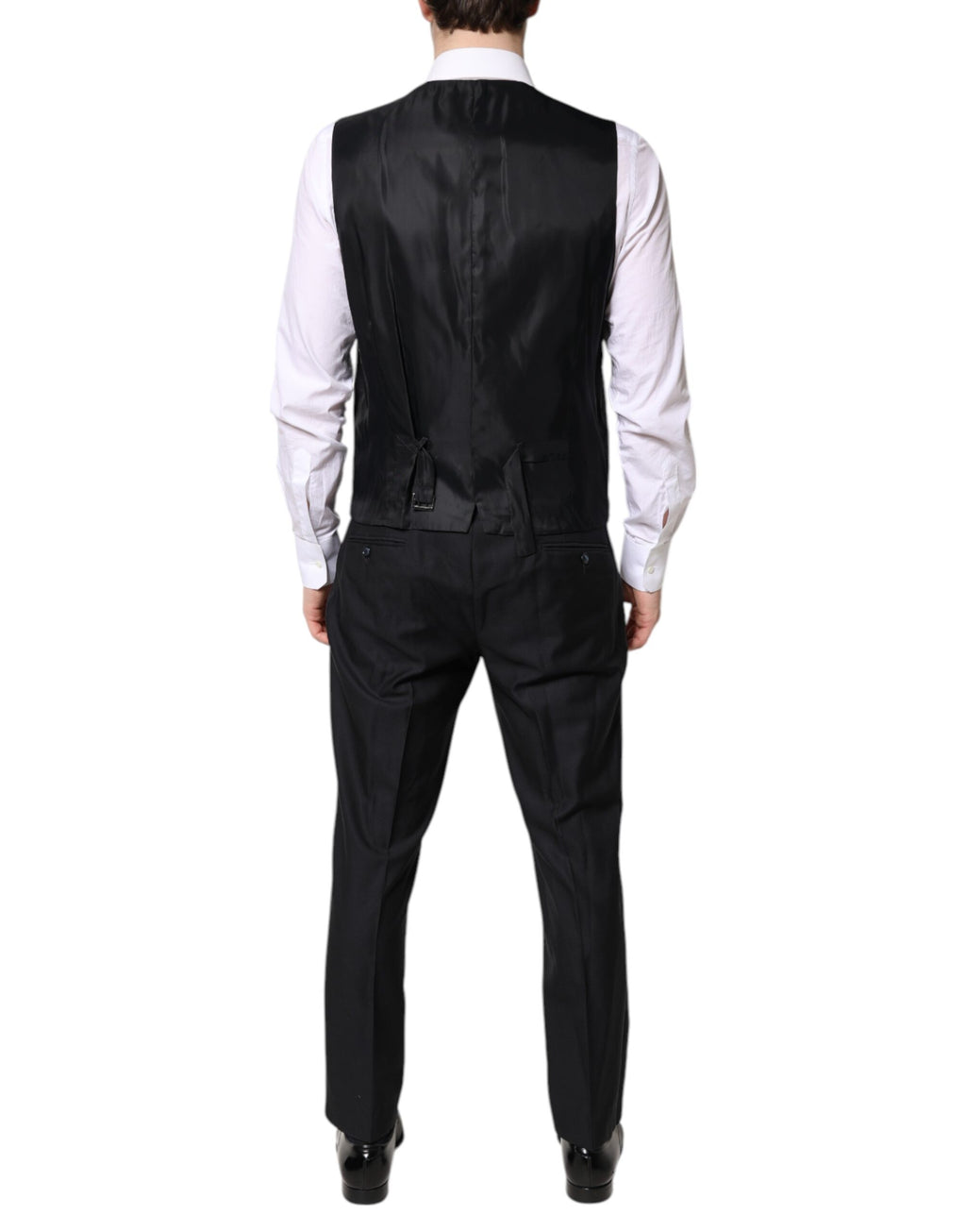 Dolce &amp; Gabbana – Schwarzer, zweireihiger, formeller 3-teiliger Anzug