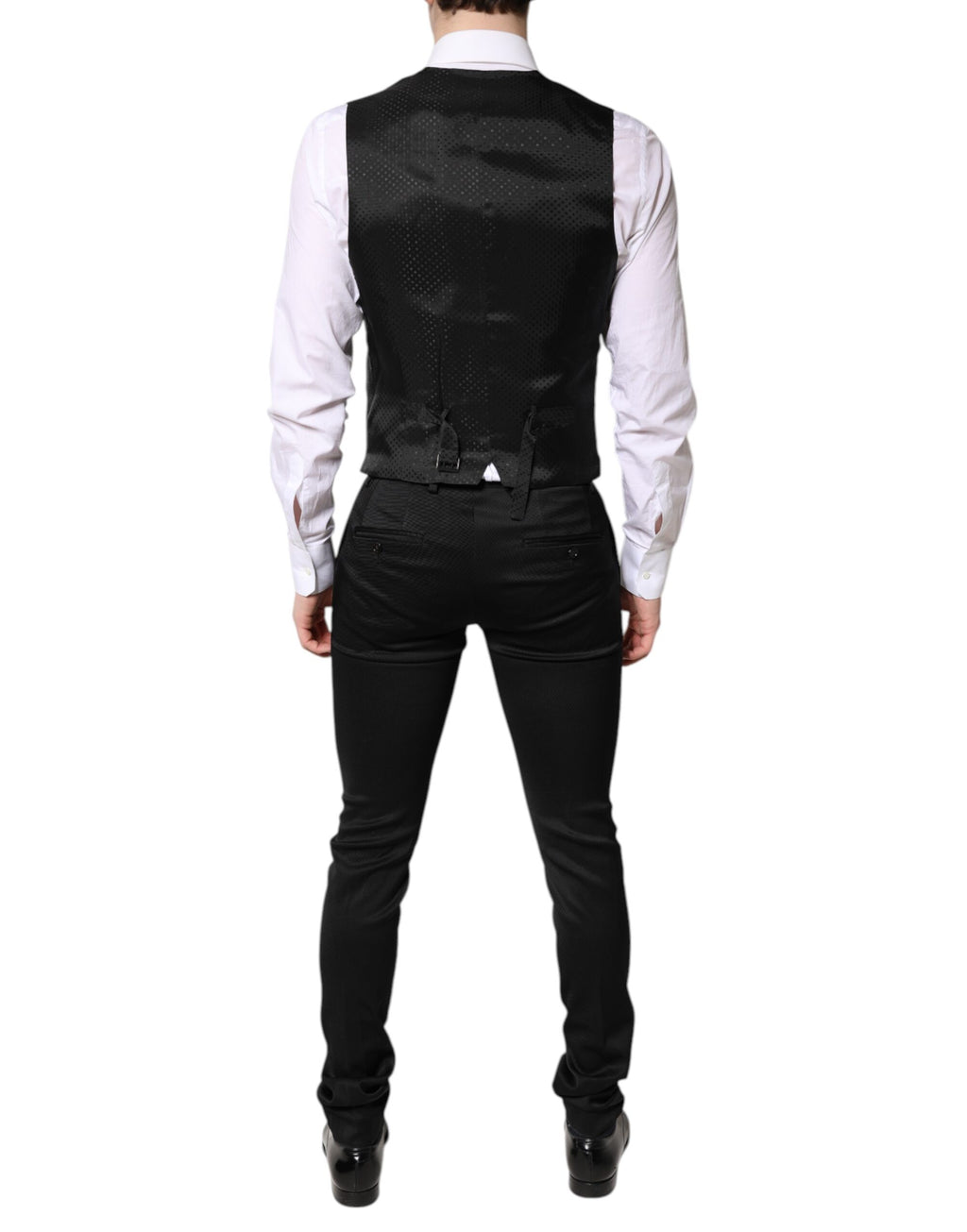 Dolce &amp; Gabbana – Schwarzer, einreihiger, formeller Blazer mit Weste