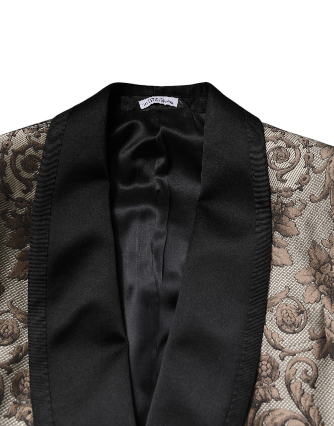 Dolce &amp; Gabbana – Mehrfarbiger, einreihiger, dreiteiliger Jacquard-Anzug