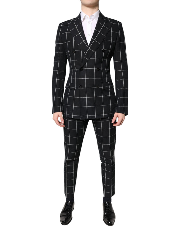 Dolce &amp; Gabbana – Schwarzer, zweireihiger TAORMINA-Anzug