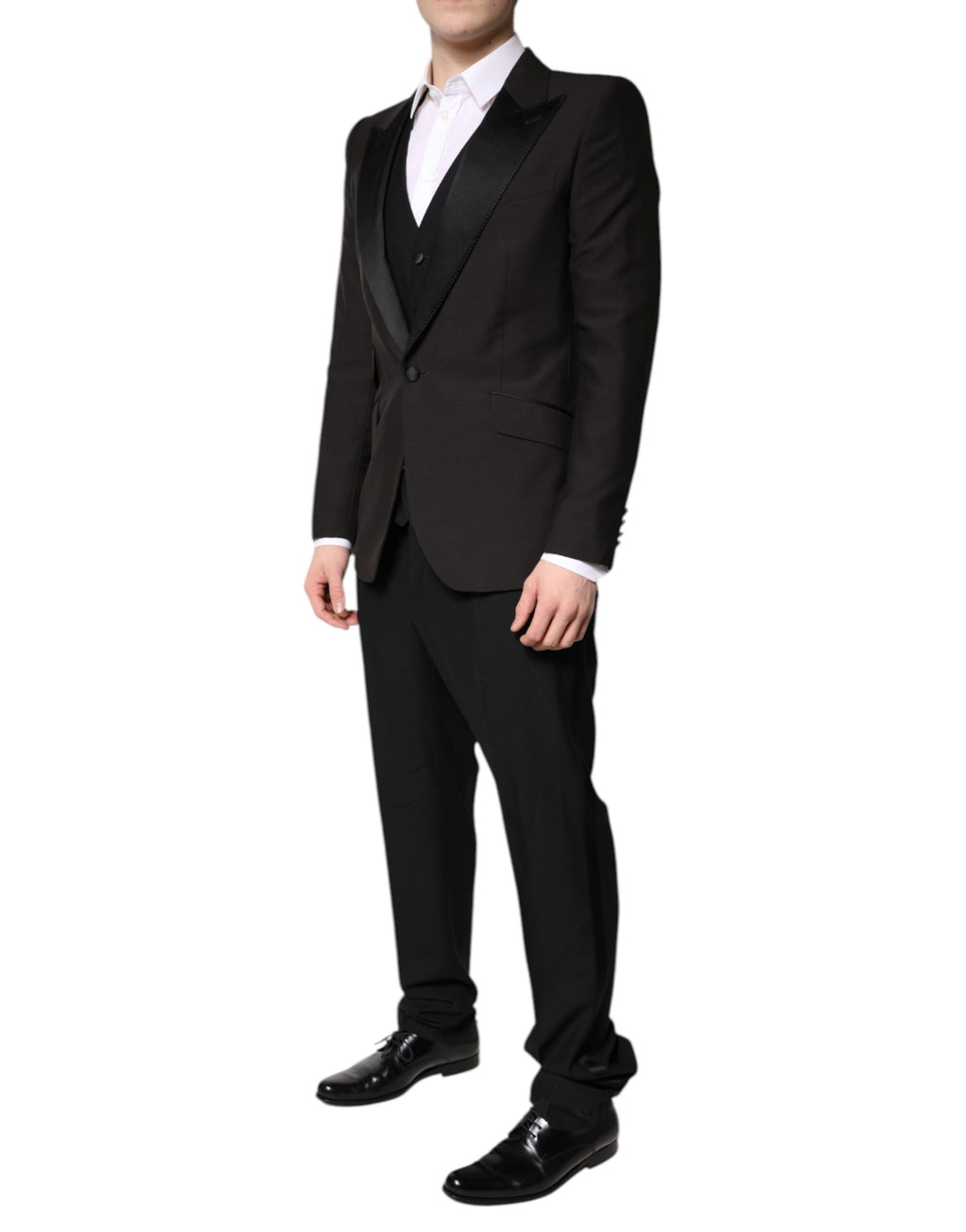 Dolce &amp; Gabbana – Schwarzer, einreihiger, formeller 3-teiliger Anzug