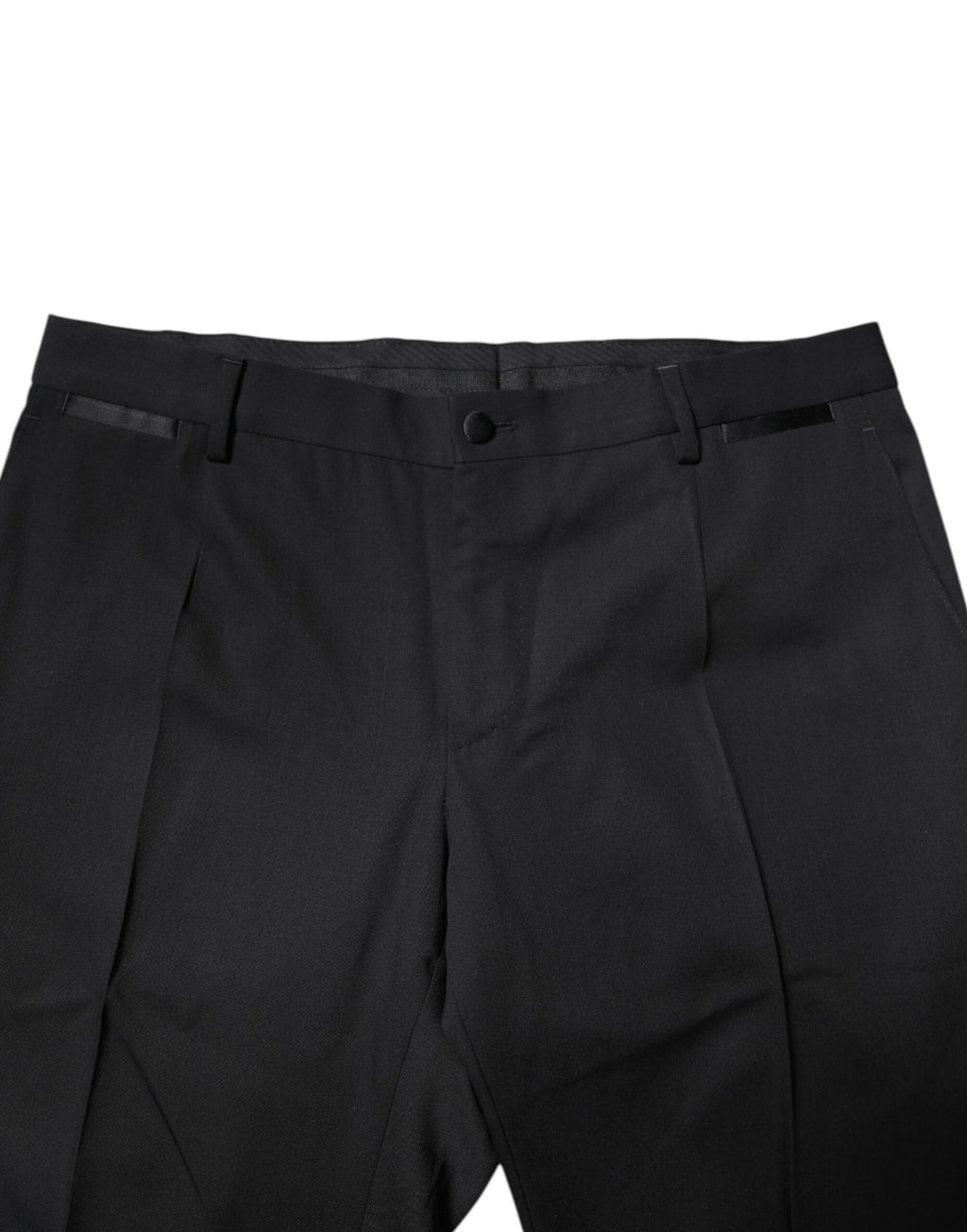 Dolce &amp; Gabbana – Schwarzer, einreihiger, zweiteiliger Anzug aus Wolle