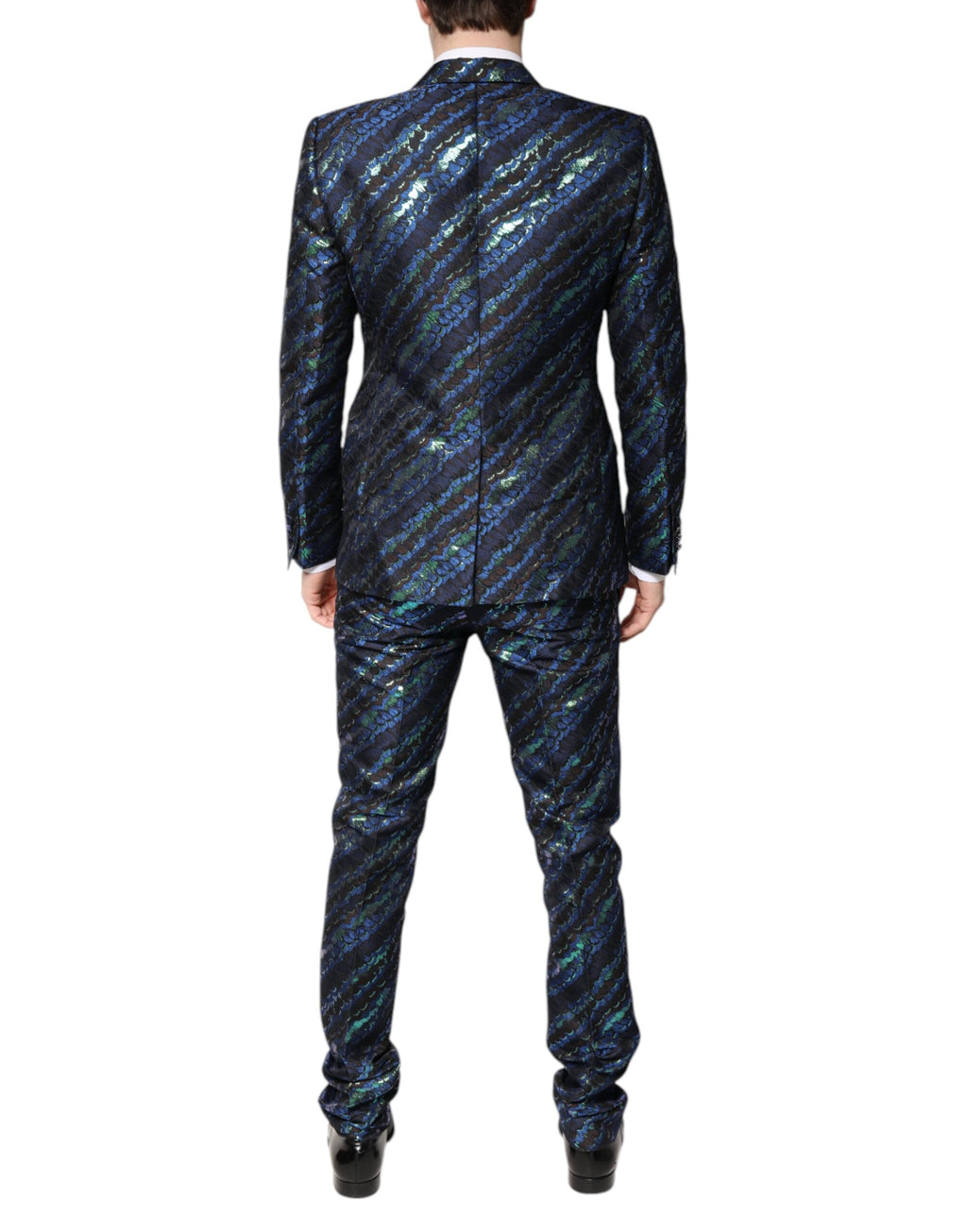 Dolce &amp; Gabbana – Mehrfarbiger 2-teiliger Anzug aus Polyester-Jacquard