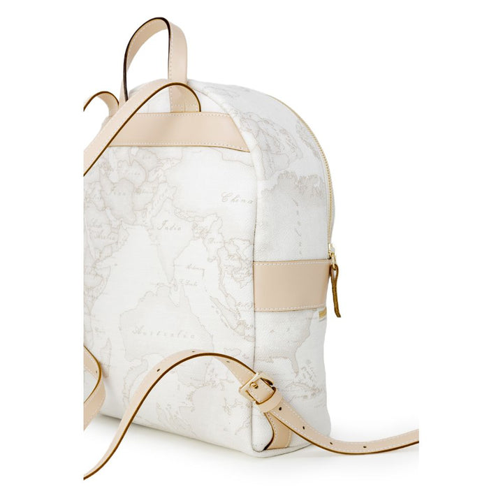 Alviero Martini Prima Classe Rucksack aus weißem Leder
