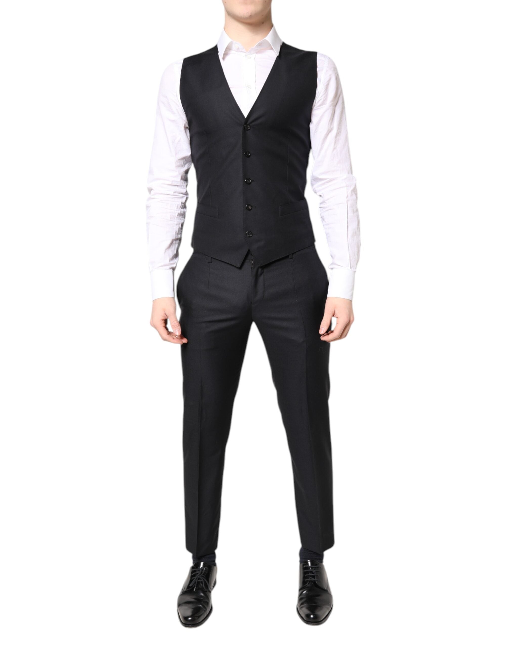 Dolce &amp; Gabbana – Blauer MARTINI-Anzug aus Wolle, 3-teilig