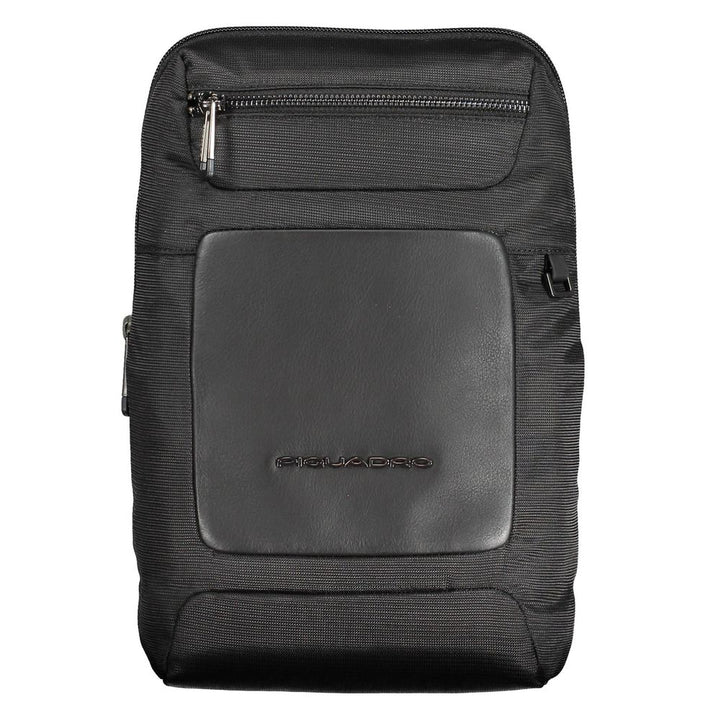 Piquadro – Schwarze Umhängetasche aus recyceltem Polyethylen für Herren