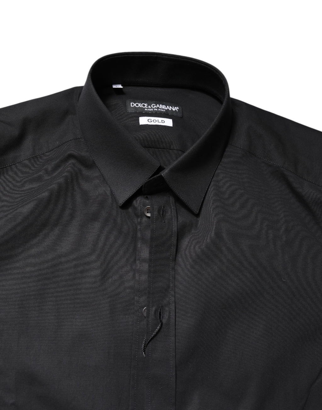 Dolce & Gabbana Black GOLD Cotton Long Sleeves Dress Shirt