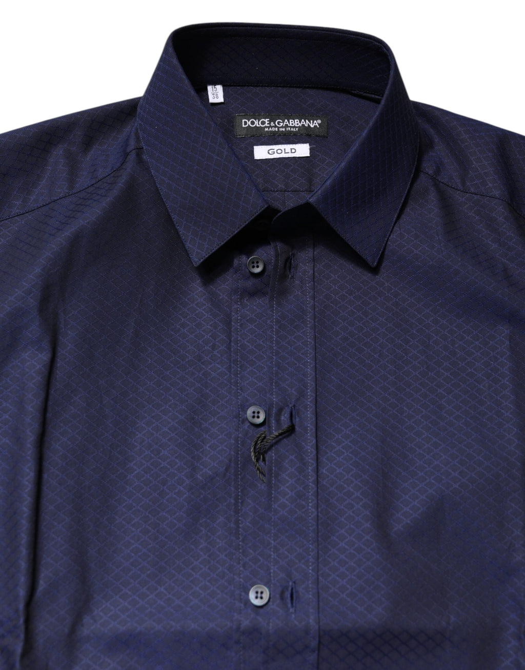 Dolce &amp; Gabbana Blau GOLD Baumwolle Langarm Herren Hemd