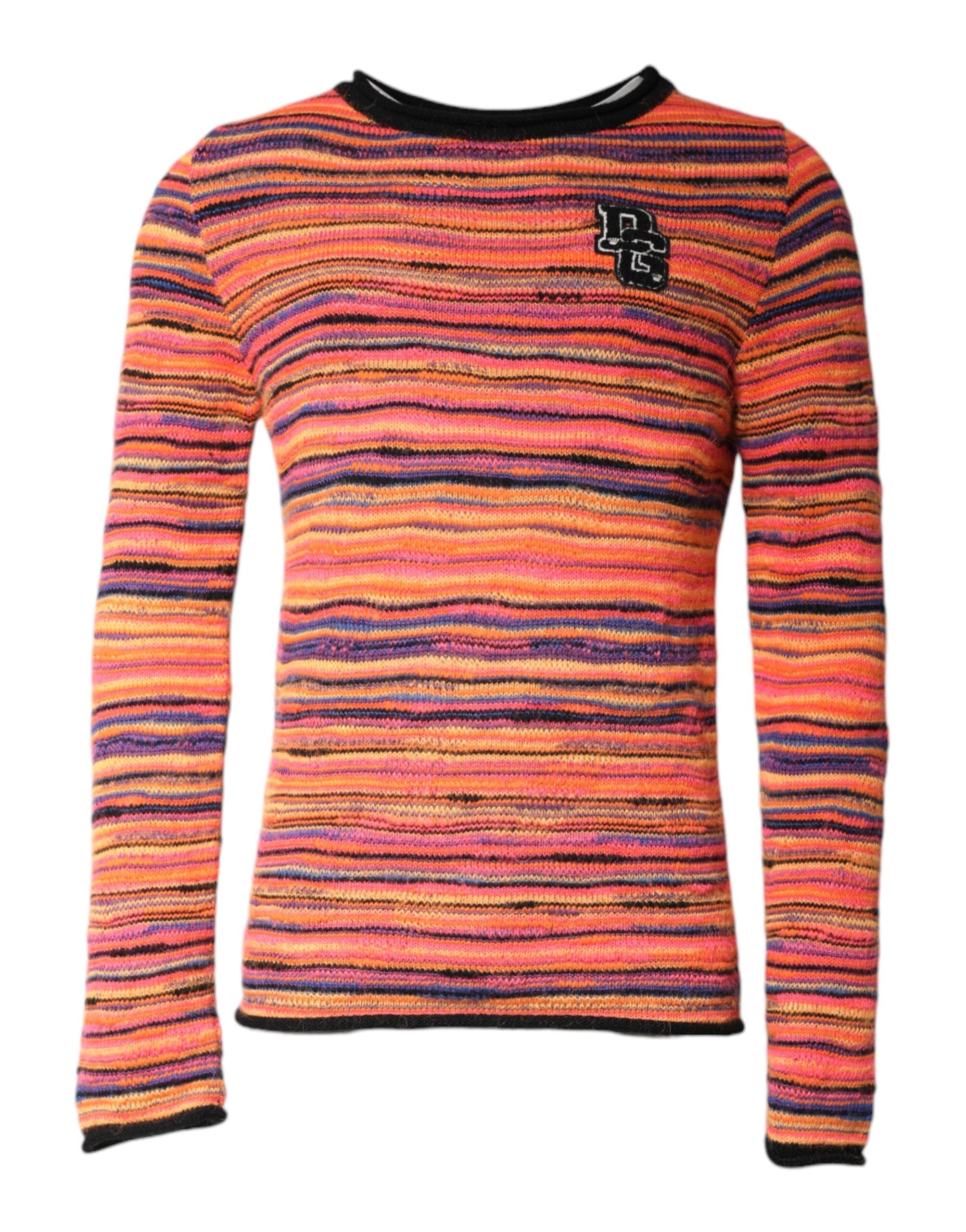 Dolce &amp; Gabbana Mehrfarbiger Pullover aus Wolle mit DGLogo-Strick