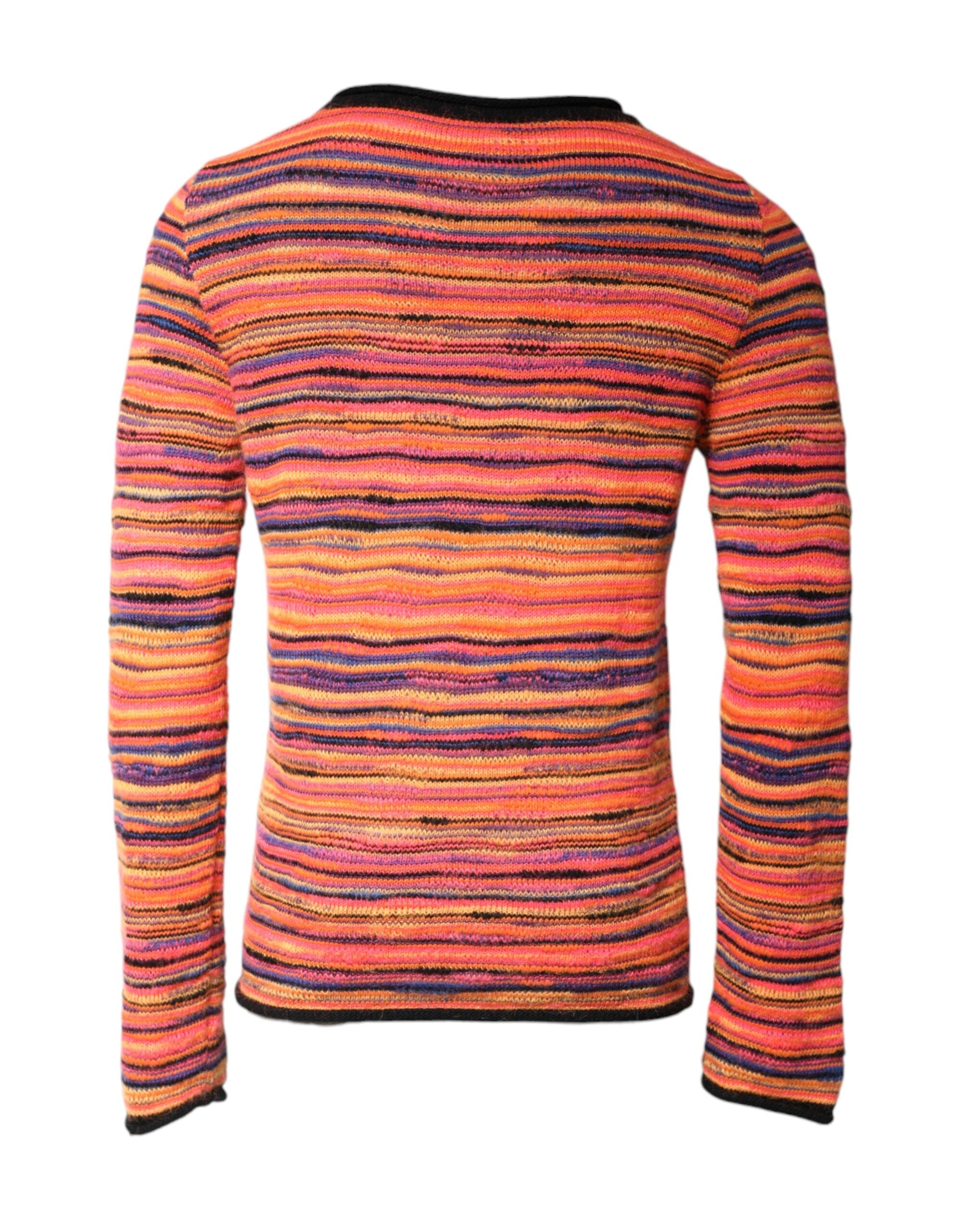 Dolce &amp; Gabbana Mehrfarbiger Pullover aus Wolle mit DGLogo-Strick