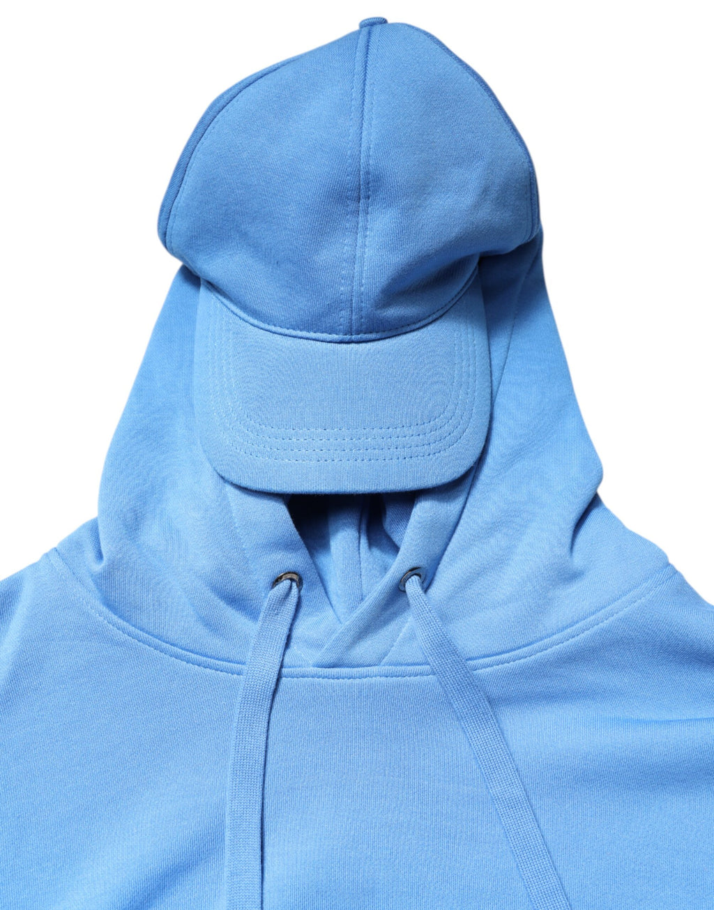 Dolce &amp; Gabbana Blaue Baumwolle Kapuzenjacke Herren Sportswear Weste Pullover
