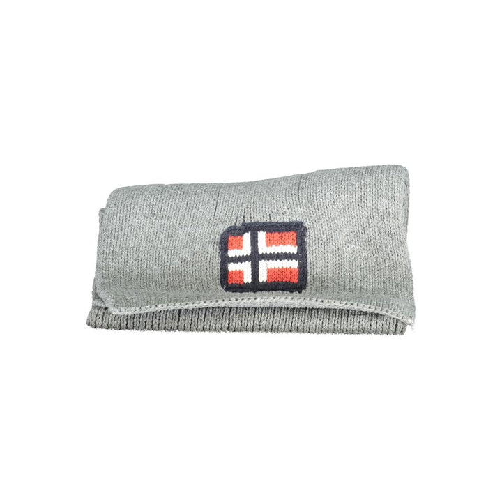 Norwegen 1963 Grauer Acryl-Herrenschal