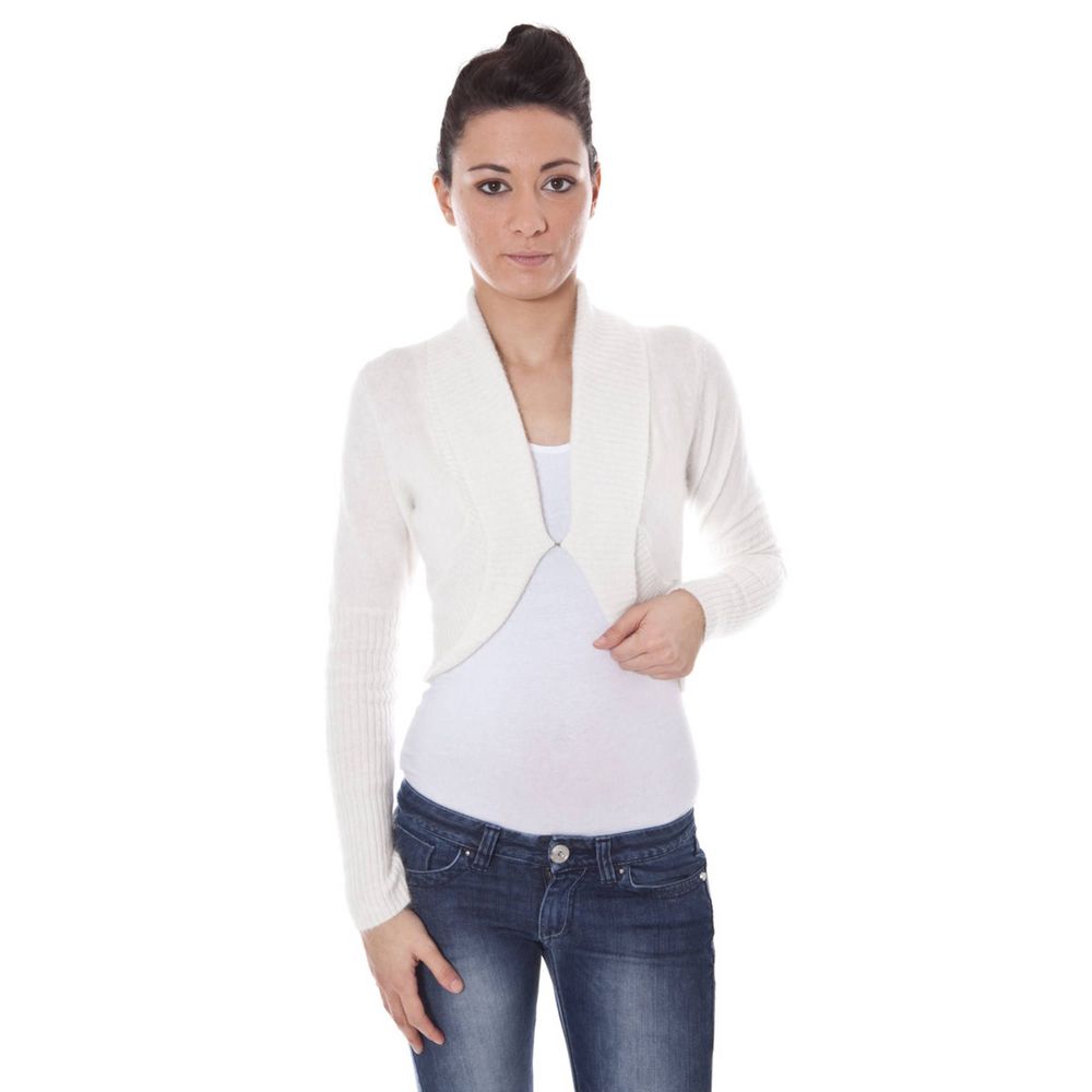 Datch Weißer Wollpullover