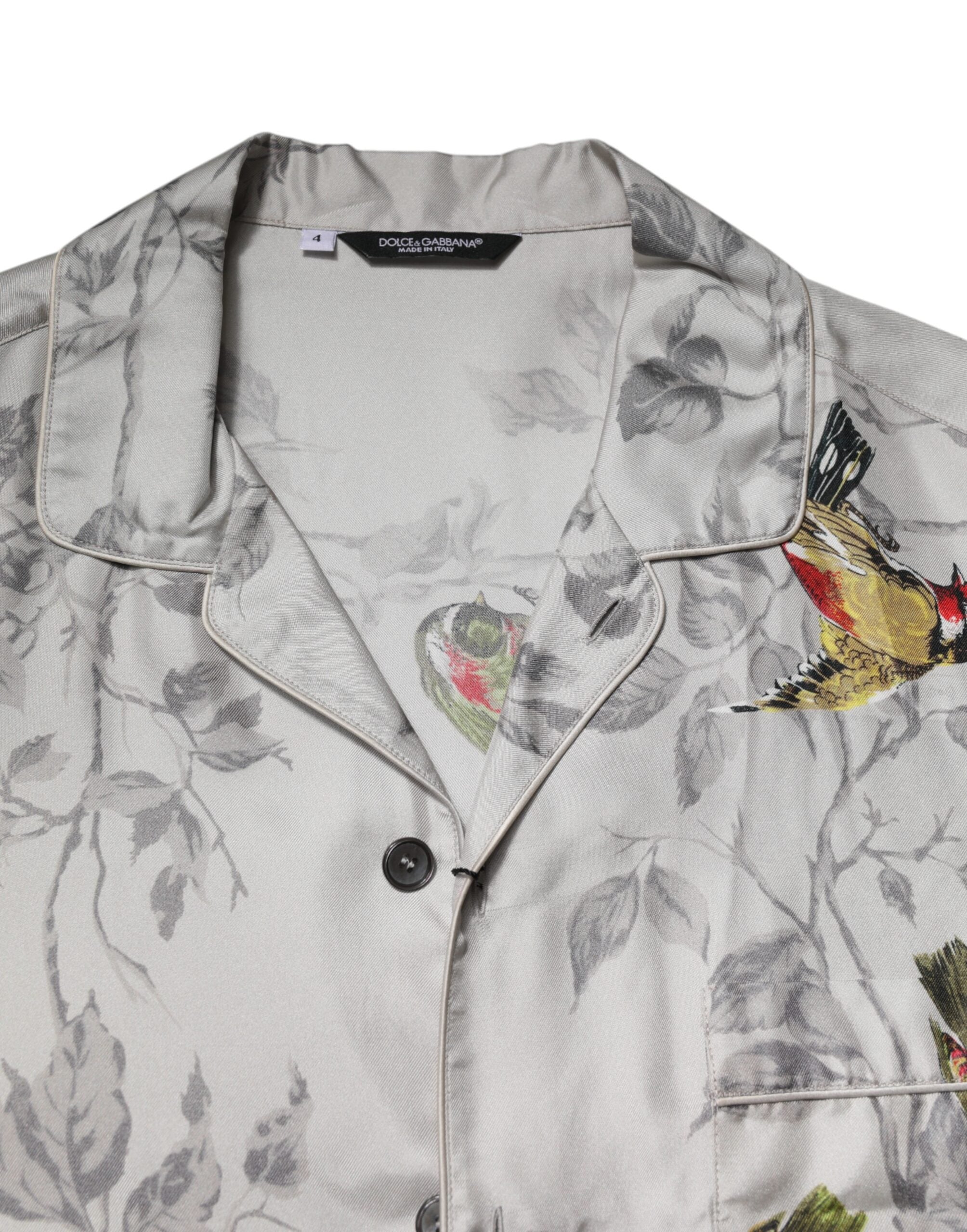 Dolce &amp; Gabbana – Mehrfarbiges Button-Down-Hemd aus bedruckter Seide