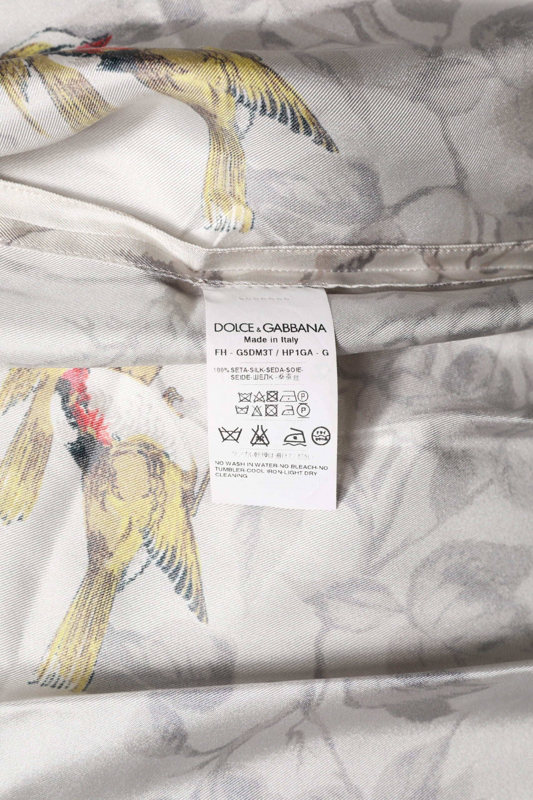 Dolce &amp; Gabbana – Mehrfarbiges Button-Down-Hemd aus bedruckter Seide