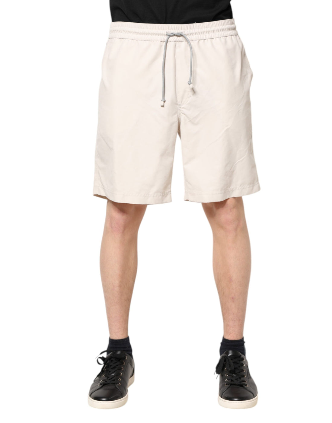 Brunello Cucinelli Herren Bermuda Sweatshorts Shorts Off White Logo