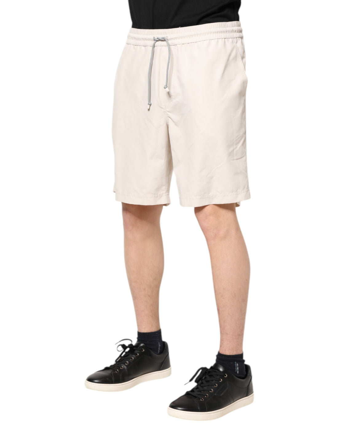 Brunello Cucinelli Herren Bermuda Sweatshorts Shorts Off White Logo