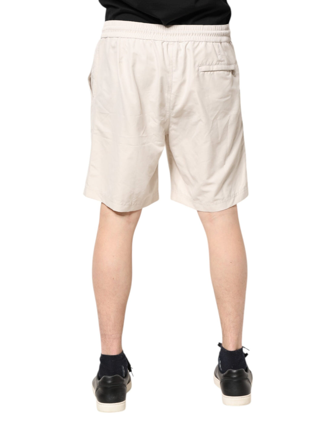 Brunello Cucinelli Herren Bermuda Sweatshorts Shorts Off White Logo